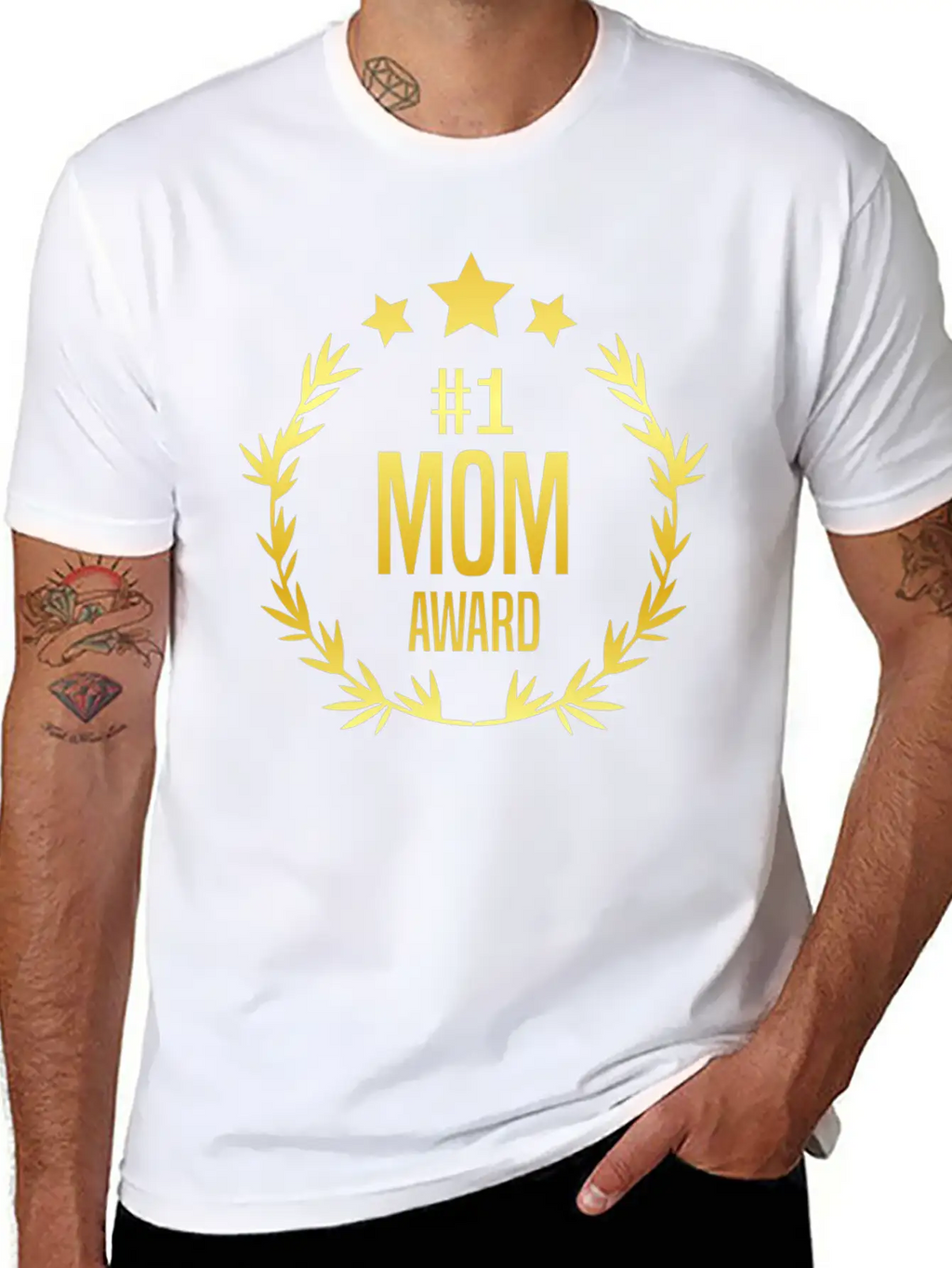 #1 Mom Award For Mother's Day Stylish Everyday T-Shirt – Unisex Basic Cotton Tee