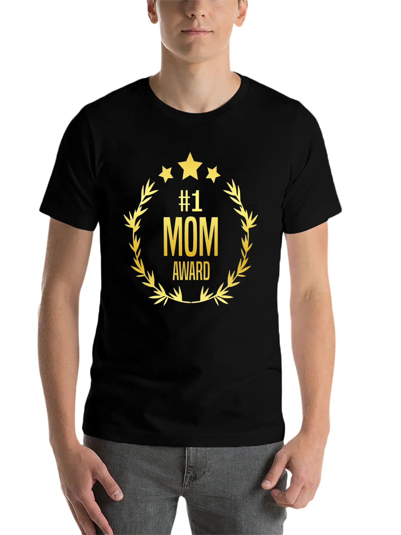 #1 Mom Award For Mother's Day Stylish Everyday T-Shirt – Unisex Basic Cotton Tee