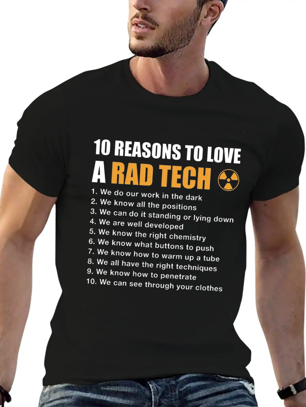 10 Reasons To Love A Rad Tech, Funny Xray Breathable Soft Cotton T-Shirt – Timeless Casual Look