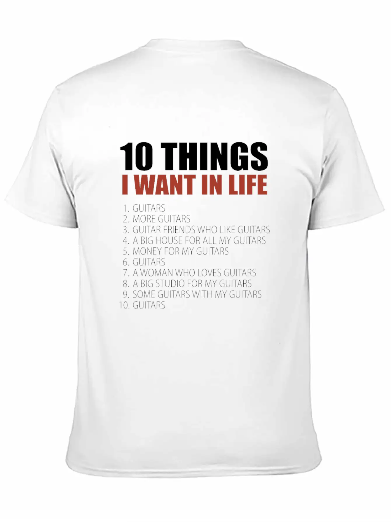 10 Things Guitar Gift Guitar Novelty Gift Modern Fit Casual T-Shirt – Clean And Versatile Design