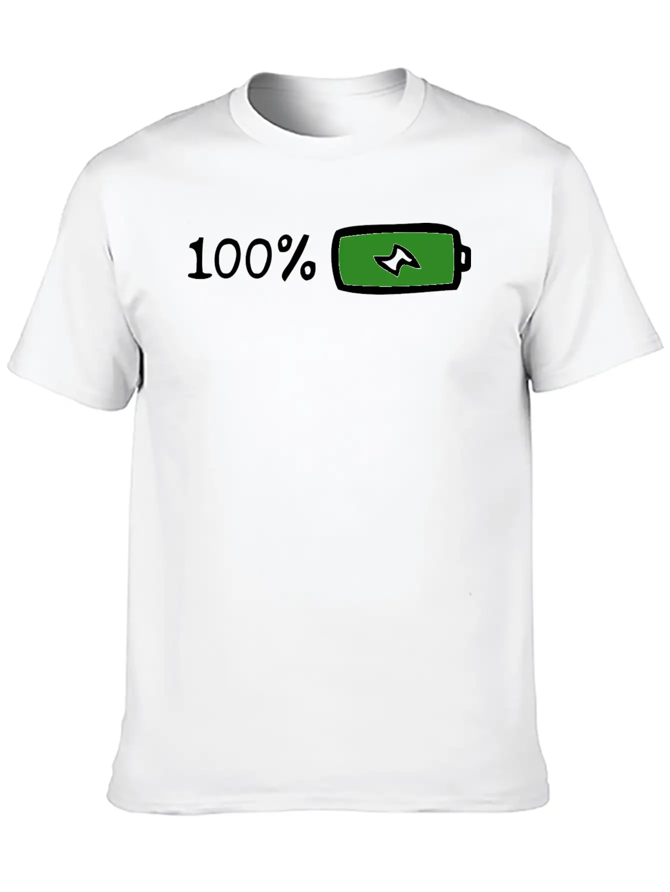 100% Battery And Energy, Full Energy And Power Stylish Everyday T-Shirt – Unisex Basic Cotton Tee