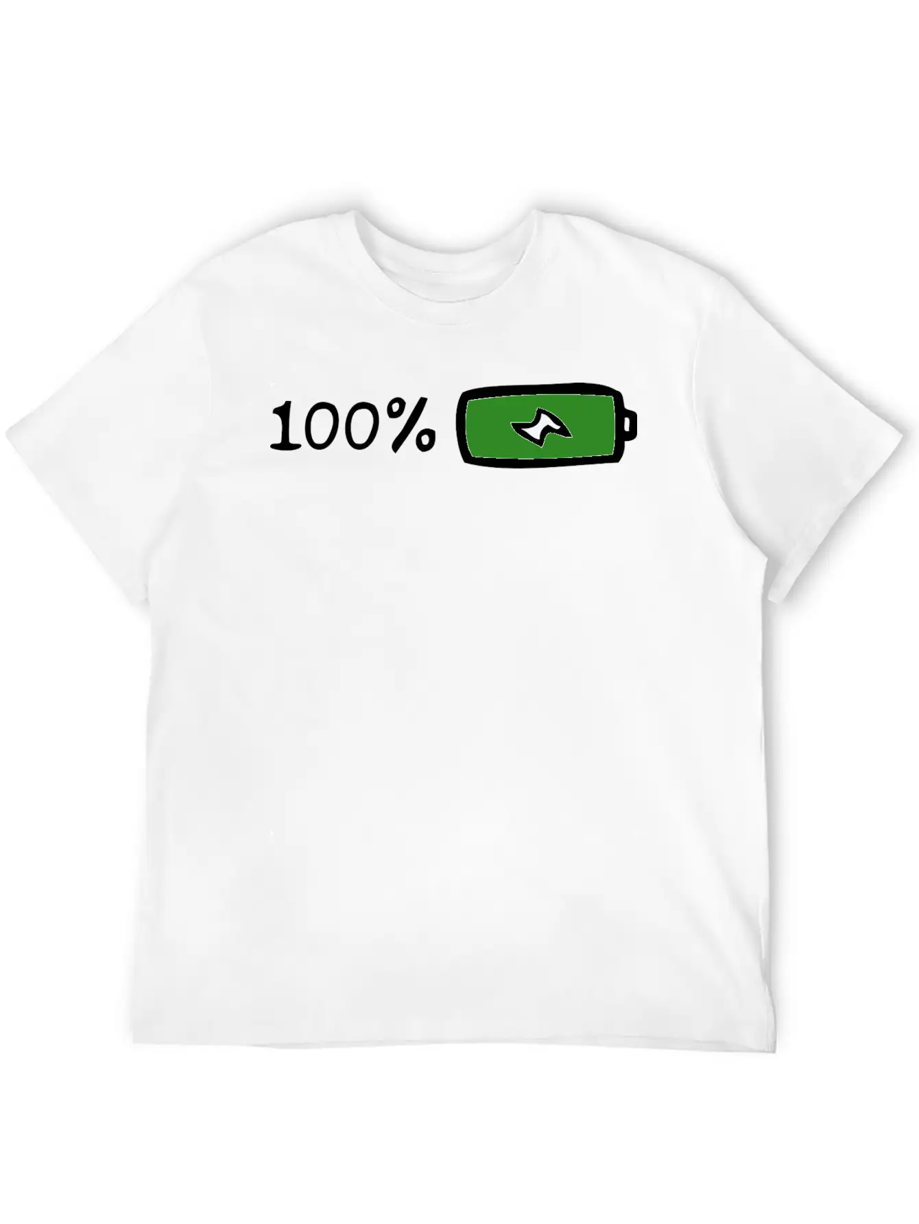 100% Battery And Energy, Full Energy And Power Stylish Everyday T-Shirt – Unisex Basic Cotton Tee