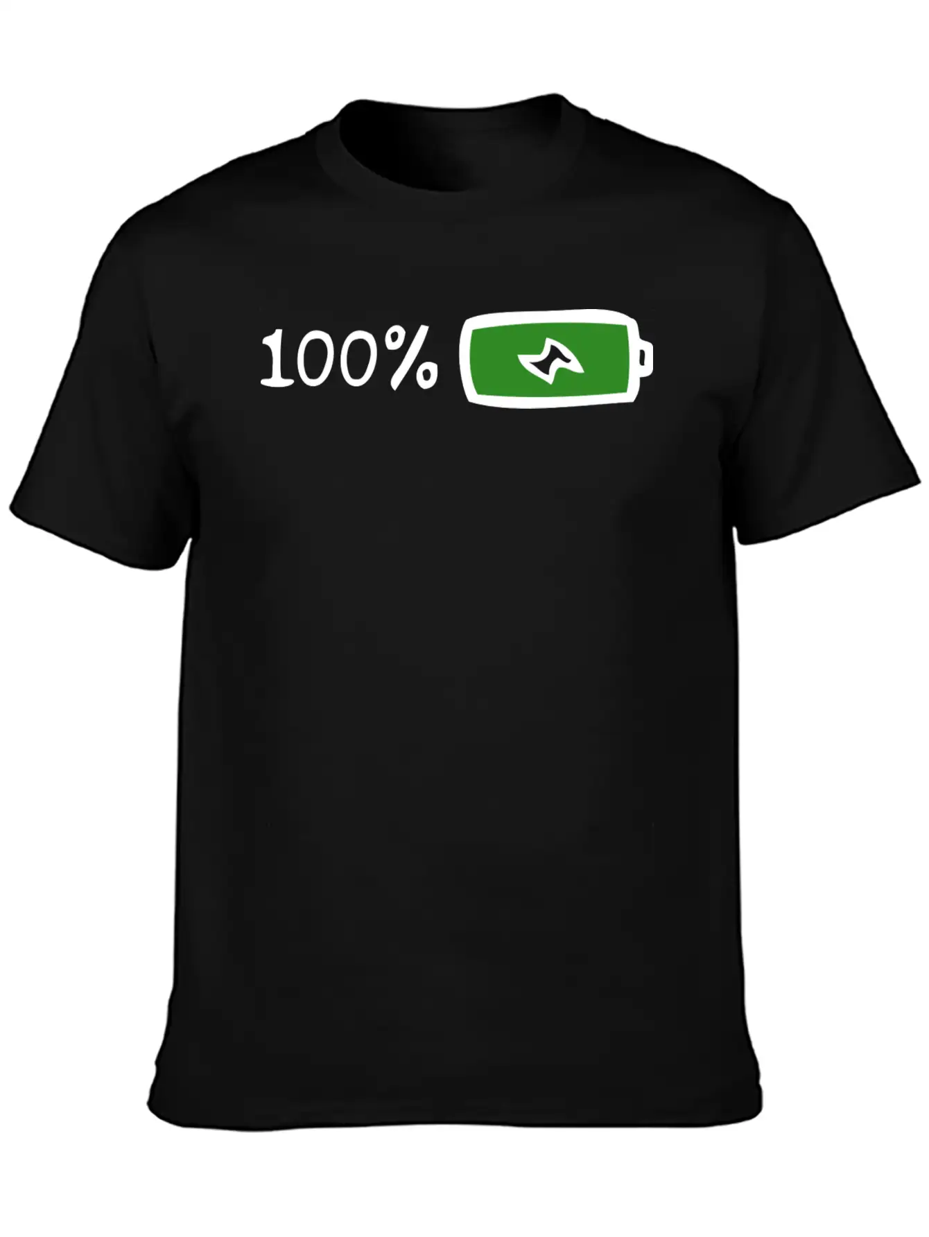 100% Battery And Energy, Full Energy And Power Stylish Everyday T-Shirt – Unisex Basic Cotton Tee