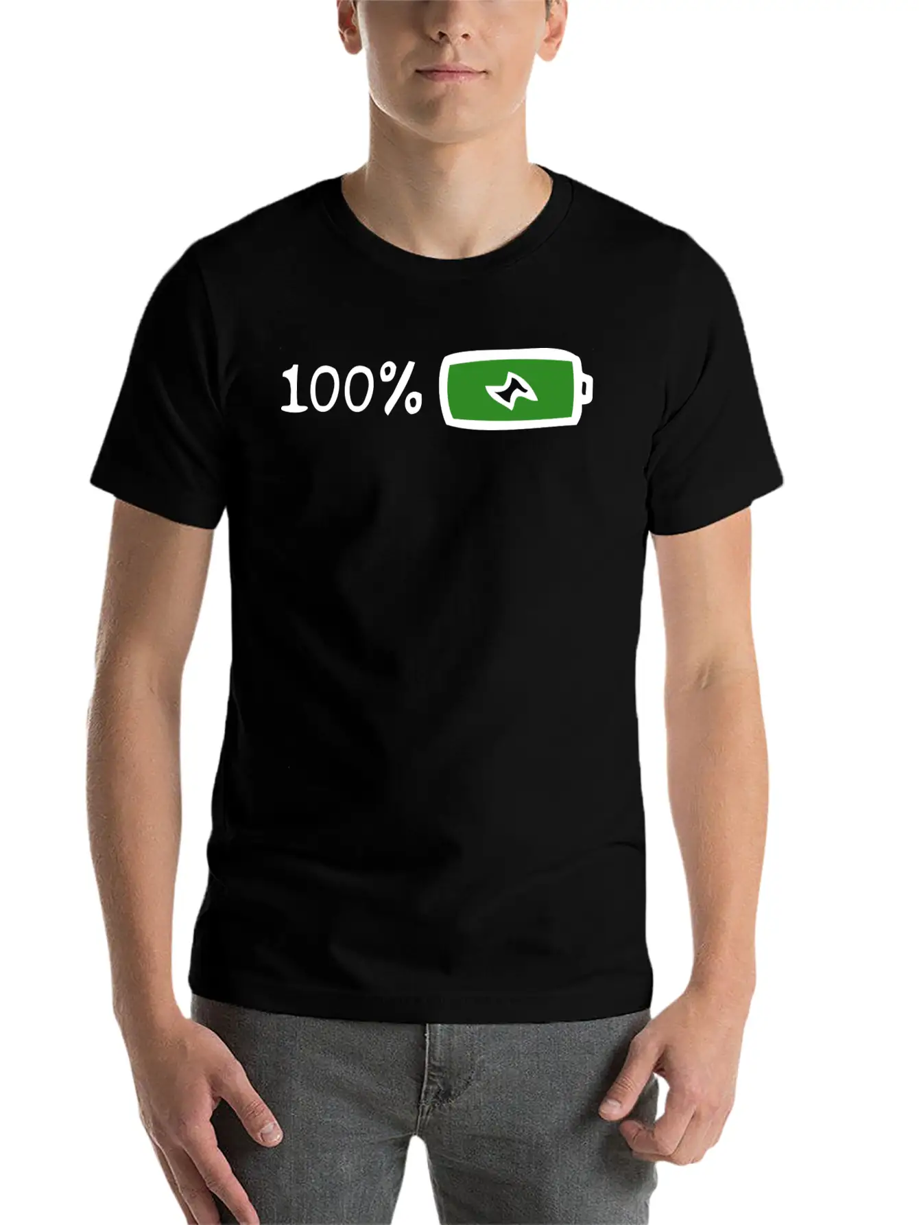 100% Battery And Energy, Full Energy And Power Stylish Everyday T-Shirt – Unisex Basic Cotton Tee