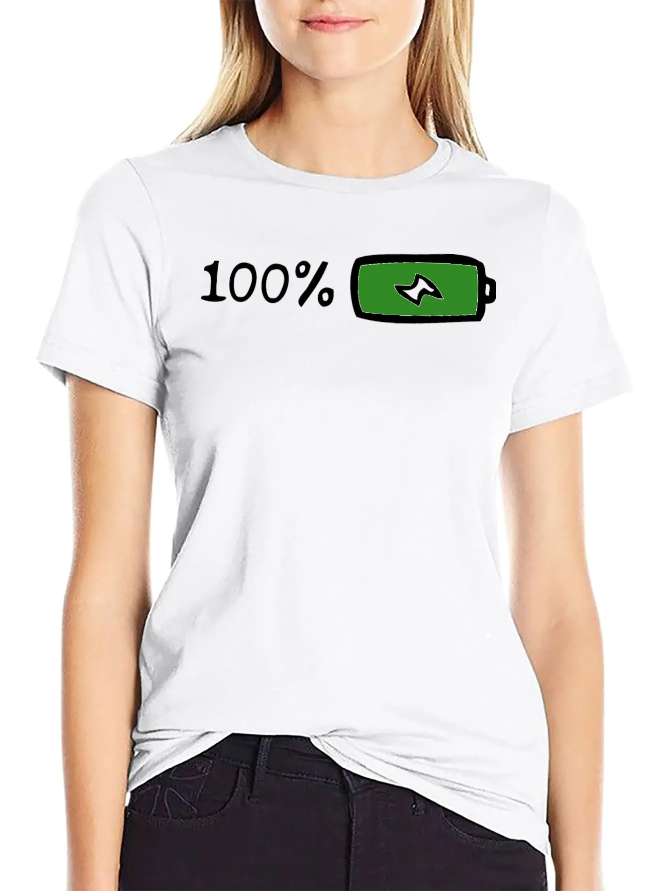 100% Battery And Energy, Full Energy And Power Stylish Everyday T-Shirt – Unisex Basic Cotton Tee