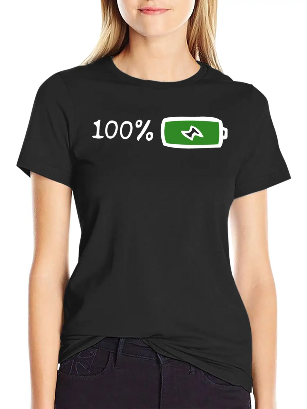 100% Battery And Energy, Full Energy And Power Stylish Everyday T-Shirt – Unisex Basic Cotton Tee