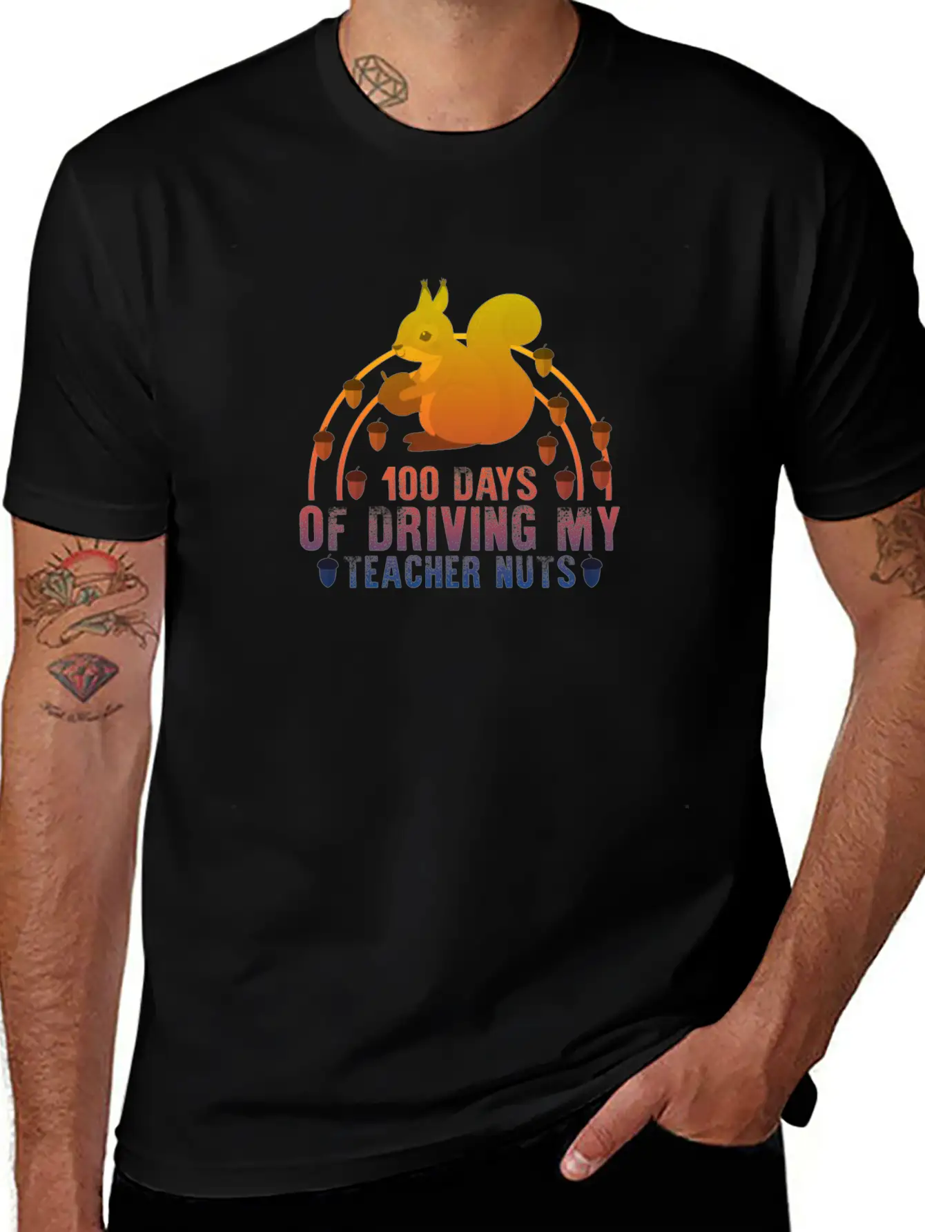 100 Days Of Driving My Teacher Nuts, Funny 100 Breathable Graphic T-Shirt – Perfect For Casual Days