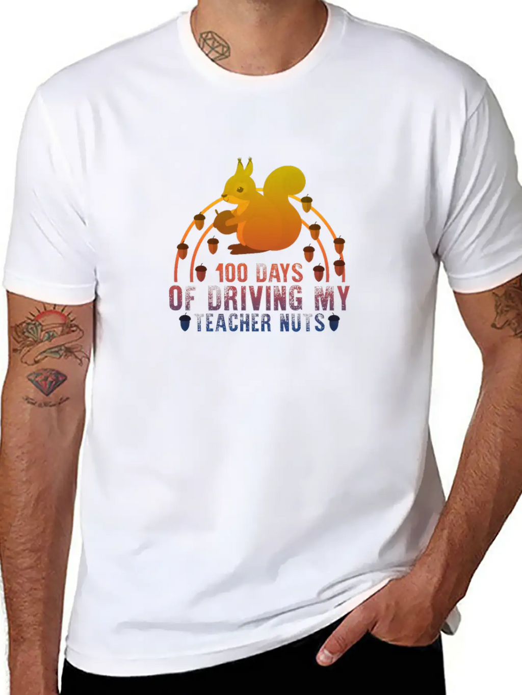 100 Days Of Driving My Teacher Nuts, Funny 100 Breathable Graphic T-Shirt – Perfect For Casual Days