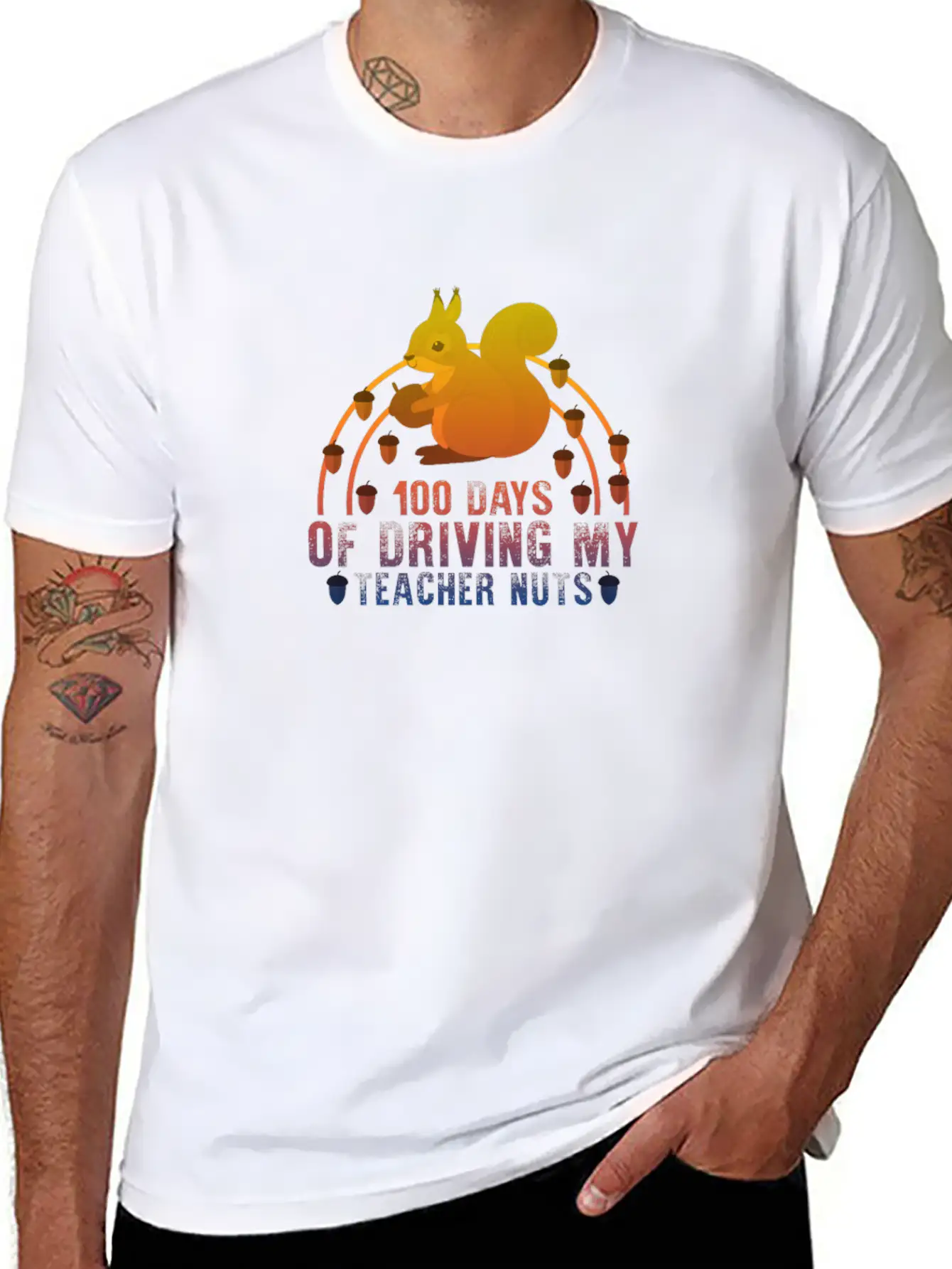 100 Days Of Driving My Teacher Nuts, Funny 100 Breathable Graphic T-Shirt – Perfect For Casual Days