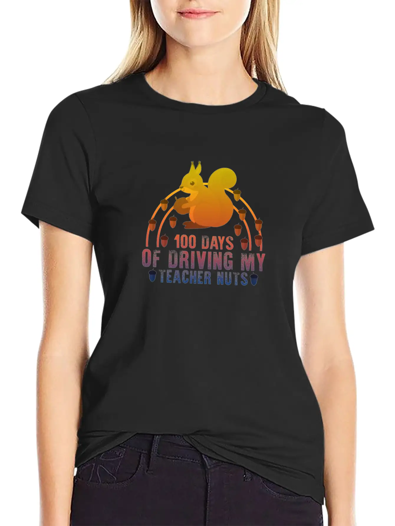 100 Days Of Driving My Teacher Nuts, Funny 100 Breathable Graphic T-Shirt – Perfect For Casual Days