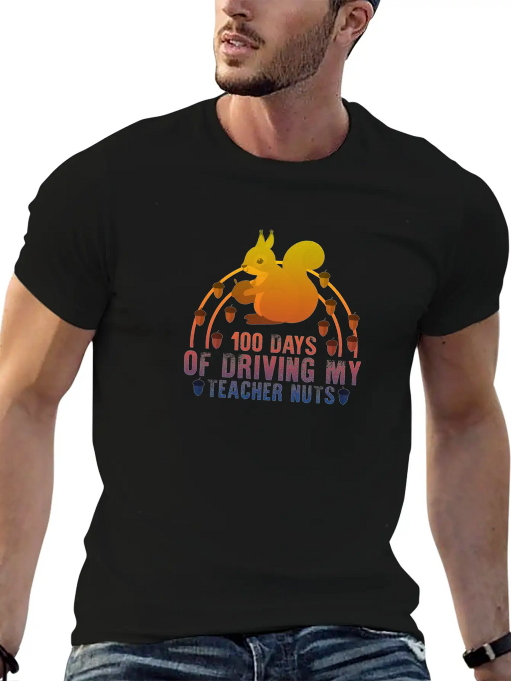 100 Days Of Driving My Teacher Nuts, Funny 100 Breathable Graphic T-Shirt – Perfect For Casual Days