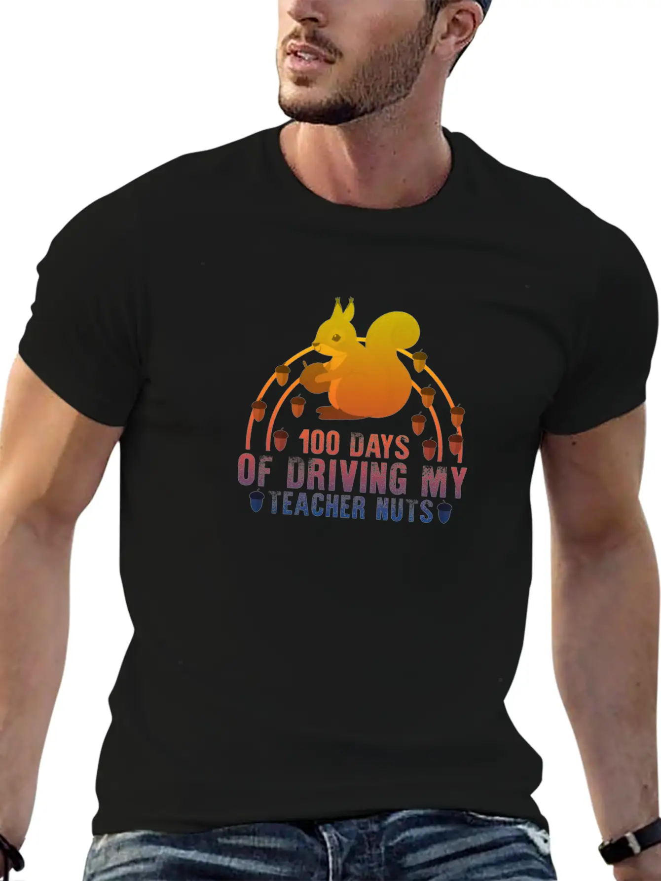 100 Days Of Driving My Teacher Nuts, Funny 100 Breathable Graphic T-Shirt – Perfect For Casual Days