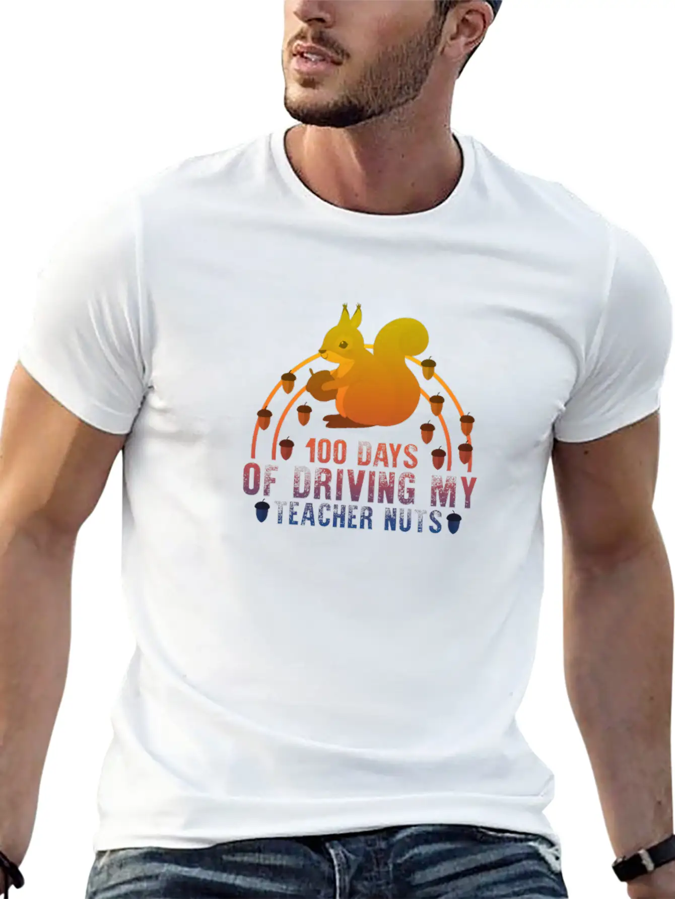 100 Days Of Driving My Teacher Nuts, Funny 100 Breathable Graphic T-Shirt – Perfect For Casual Days