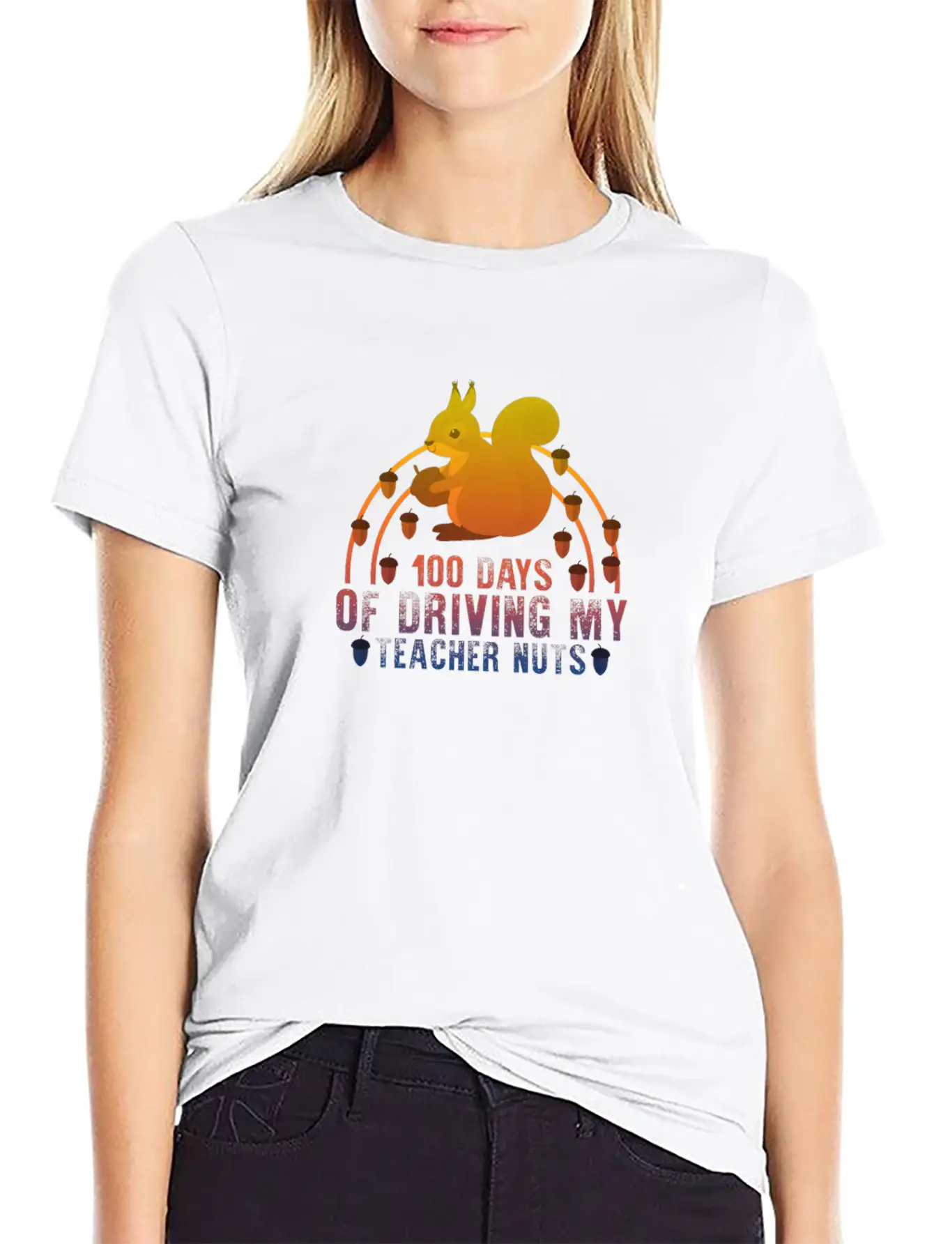100 Days Of Driving My Teacher Nuts, Funny 100 Breathable Graphic T-Shirt – Perfect For Casual Days