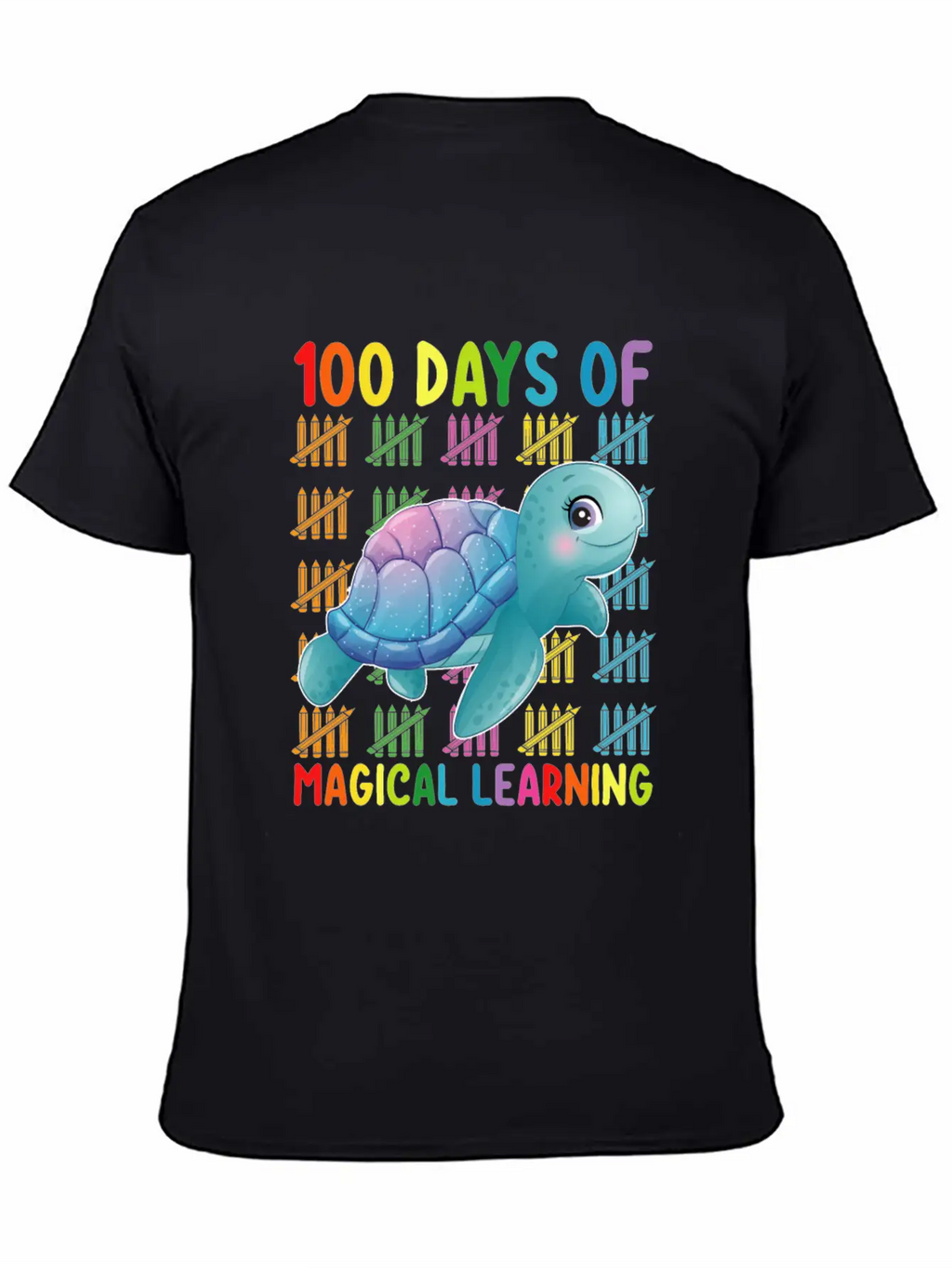 100 Days Of Magical Learning Turtle School Classic Cotton Tee – Unisex Comfort For Any Season