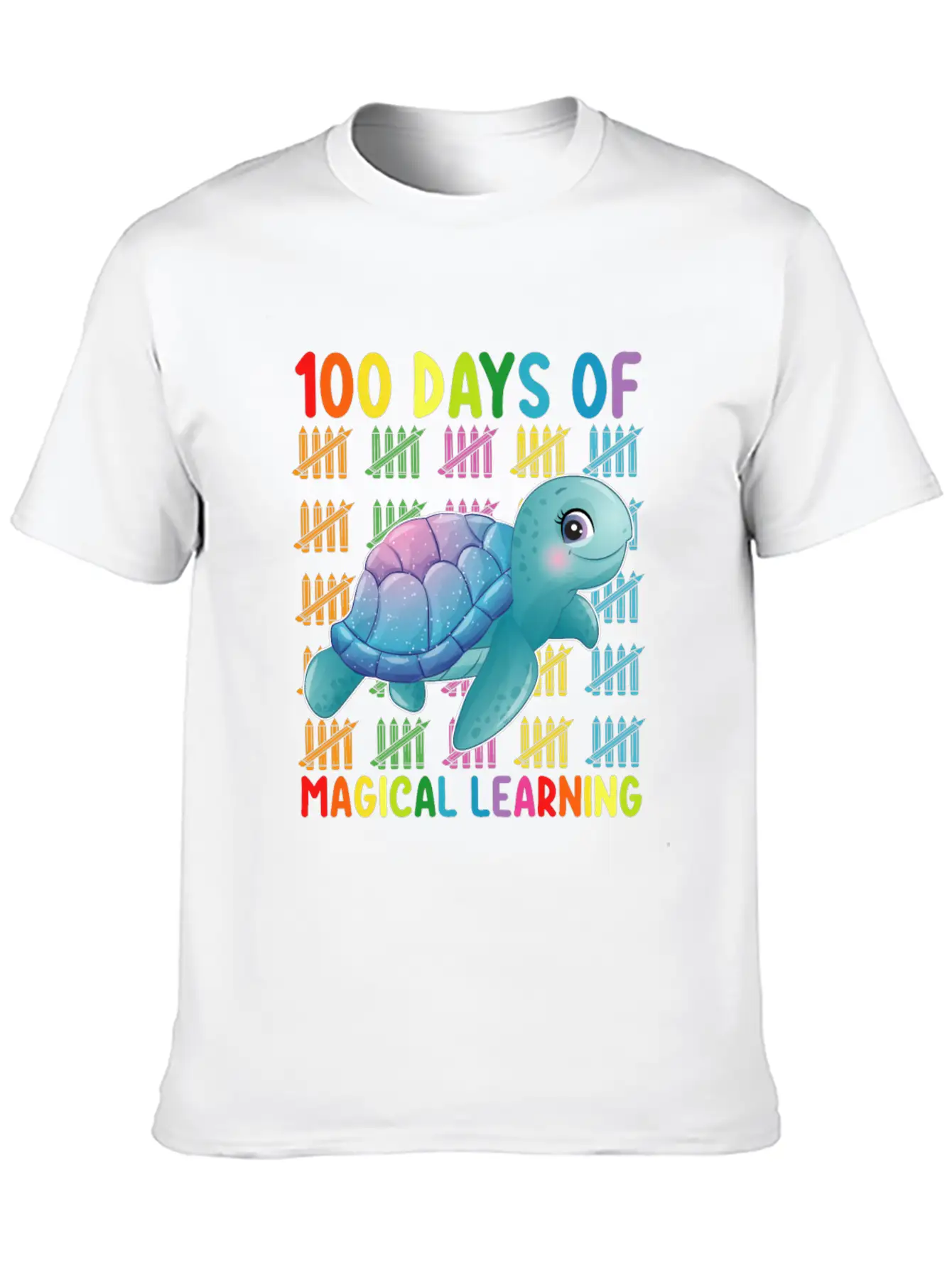 100 Days Of Magical Learning Turtle School Classic Cotton Tee – Unisex Comfort For Any Season