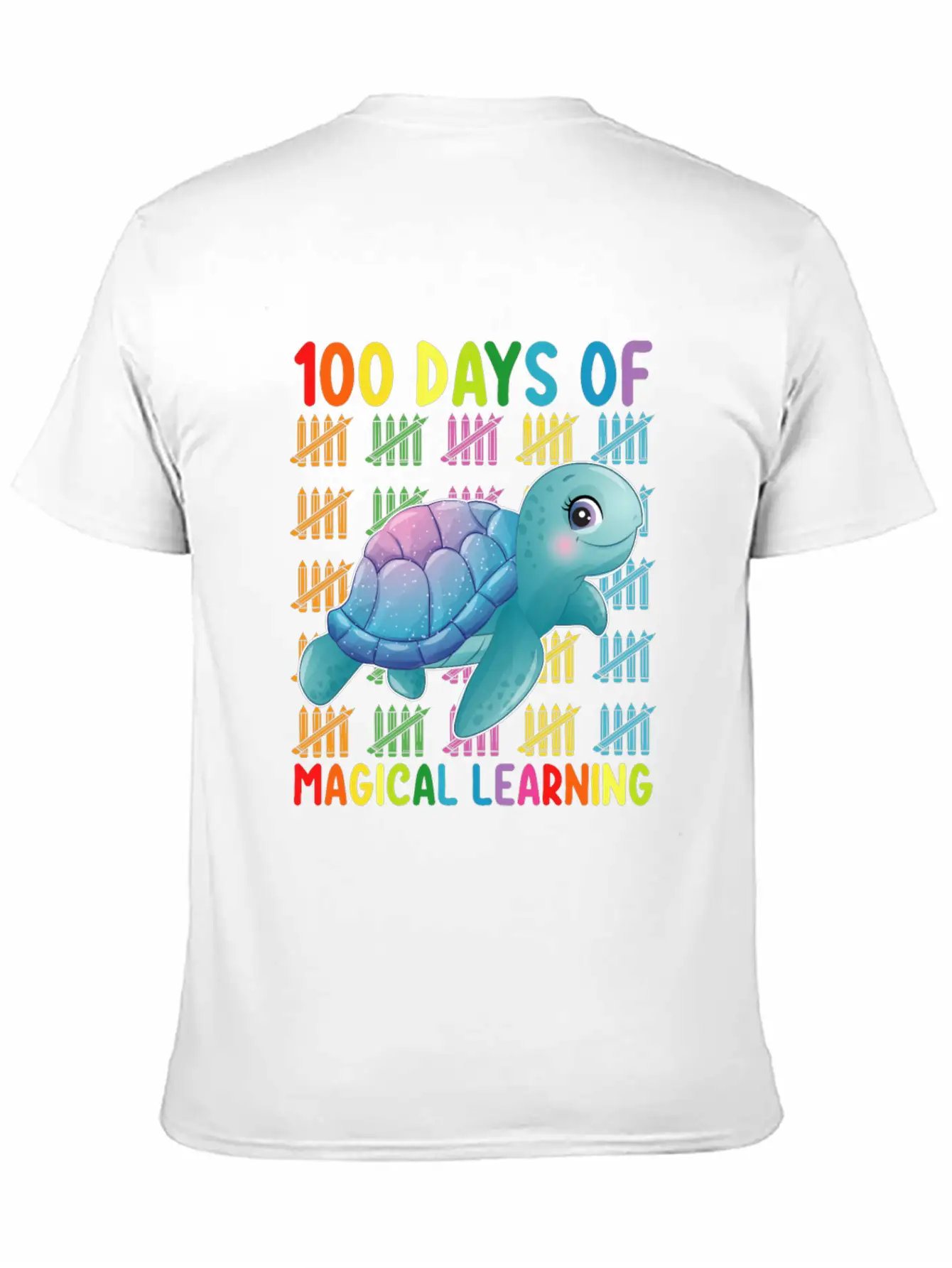 100 Days Of Magical Learning Turtle School Classic Cotton Tee – Unisex Comfort For Any Season