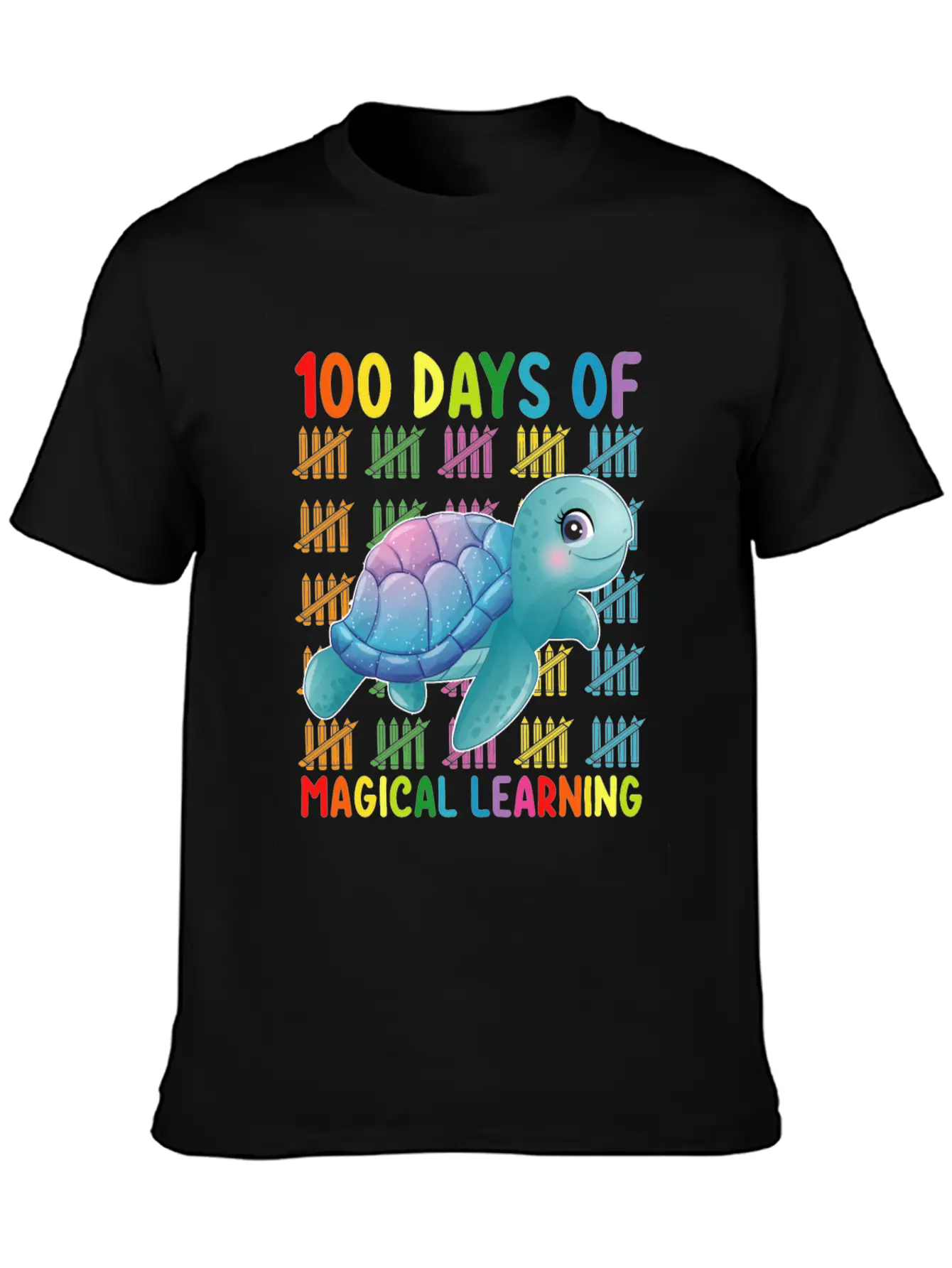 100 Days Of Magical Learning Turtle School Classic Cotton Tee – Unisex Comfort For Any Season