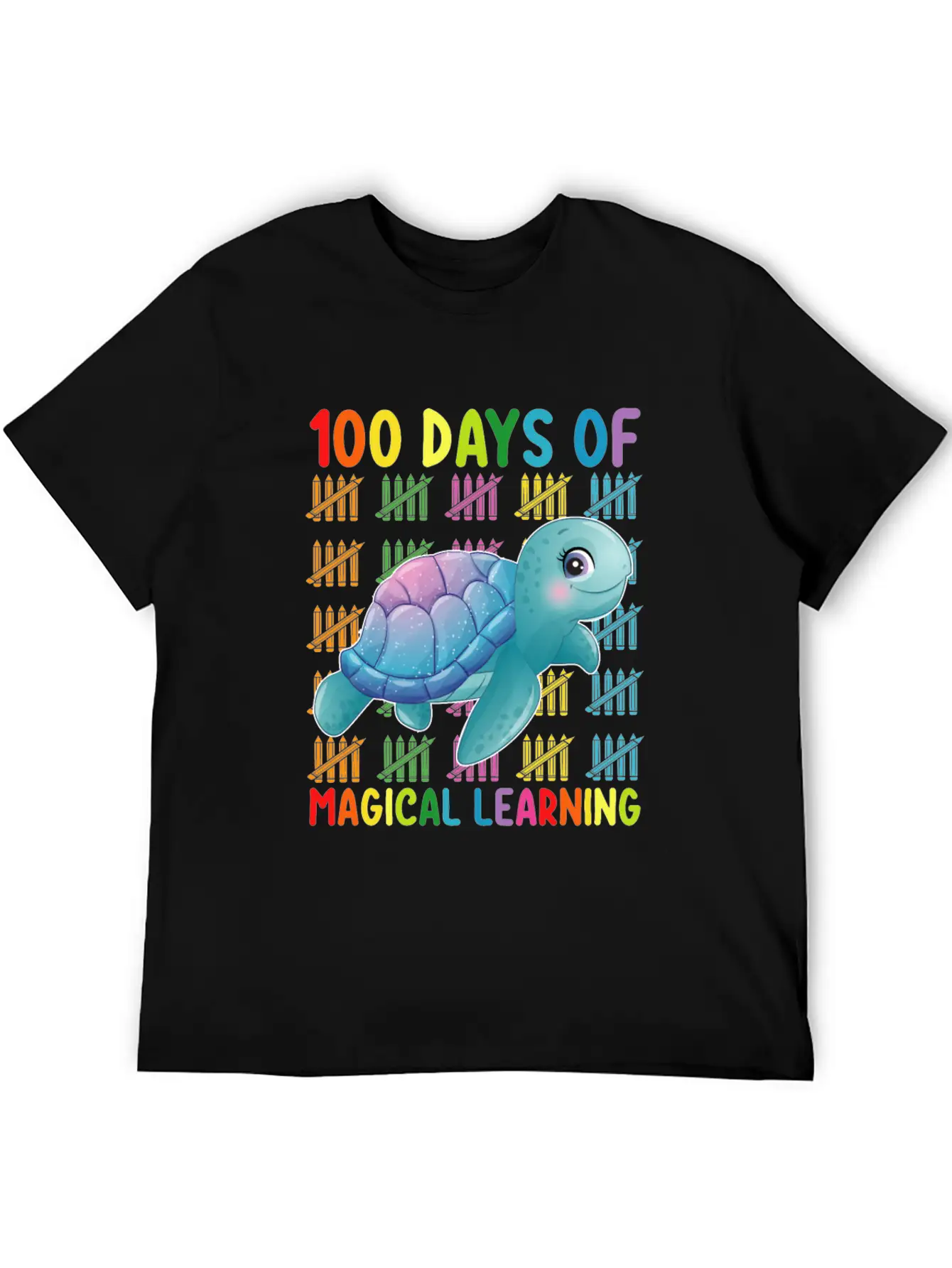 100 Days Of Magical Learning Turtle School Classic Cotton Tee – Unisex Comfort For Any Season