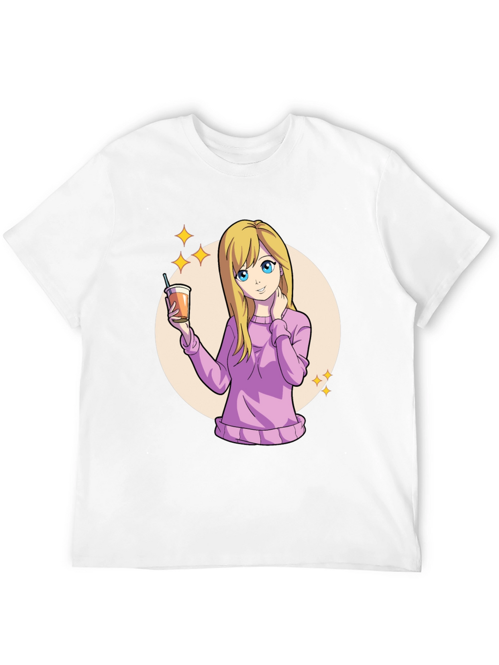 Anime Girl Black T-Shirt - Kawaii Graphic Tee