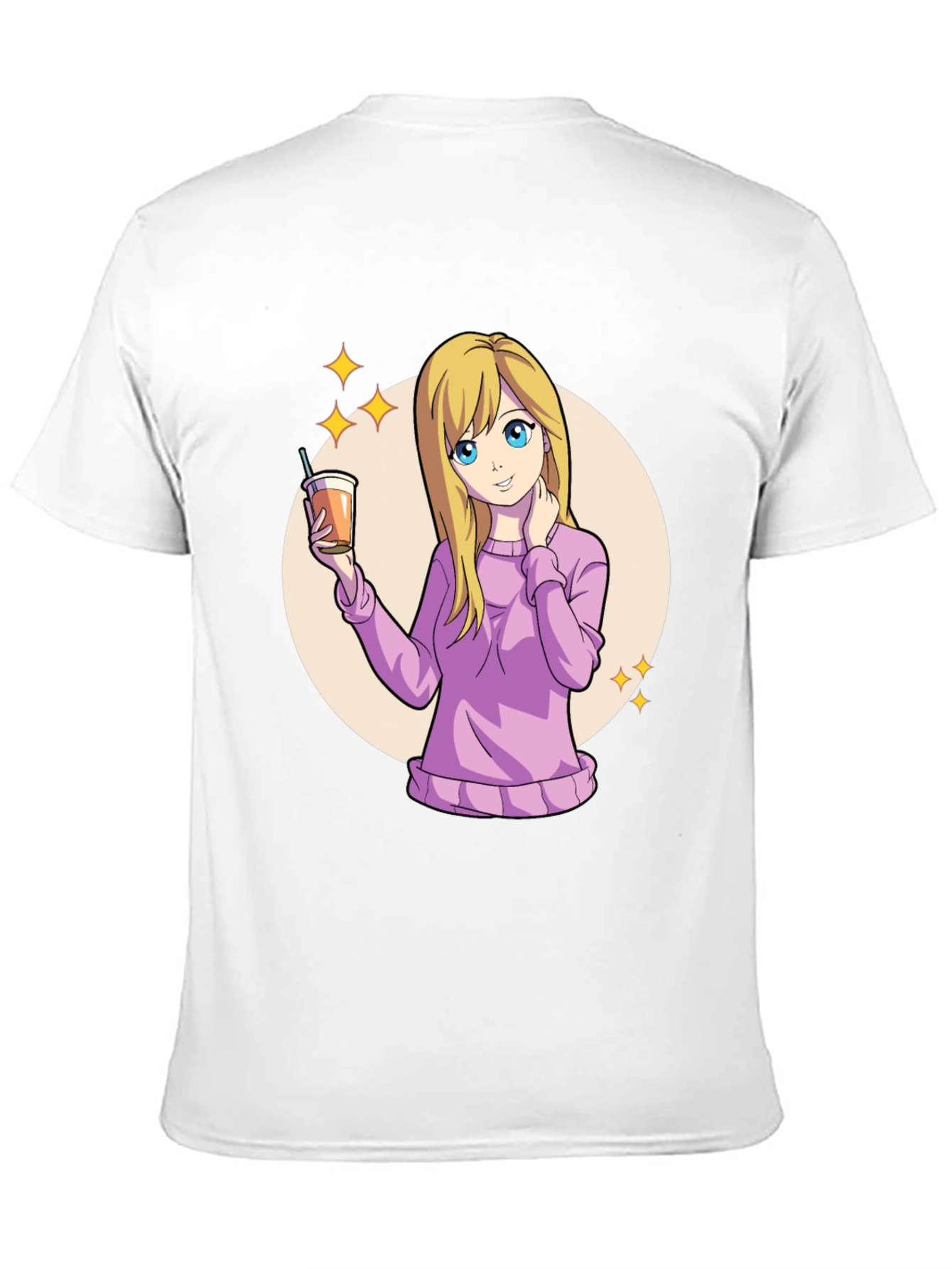 Anime Girl Black T-Shirt - Kawaii Graphic Tee