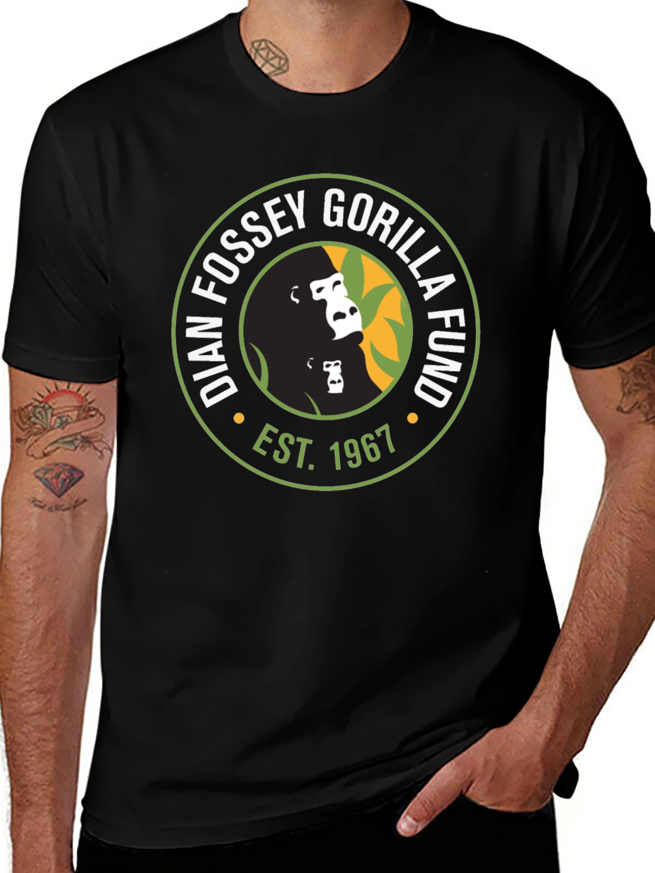 Dian Fossey Gorilla Fund T-Shirt - Est. 1967 - Black