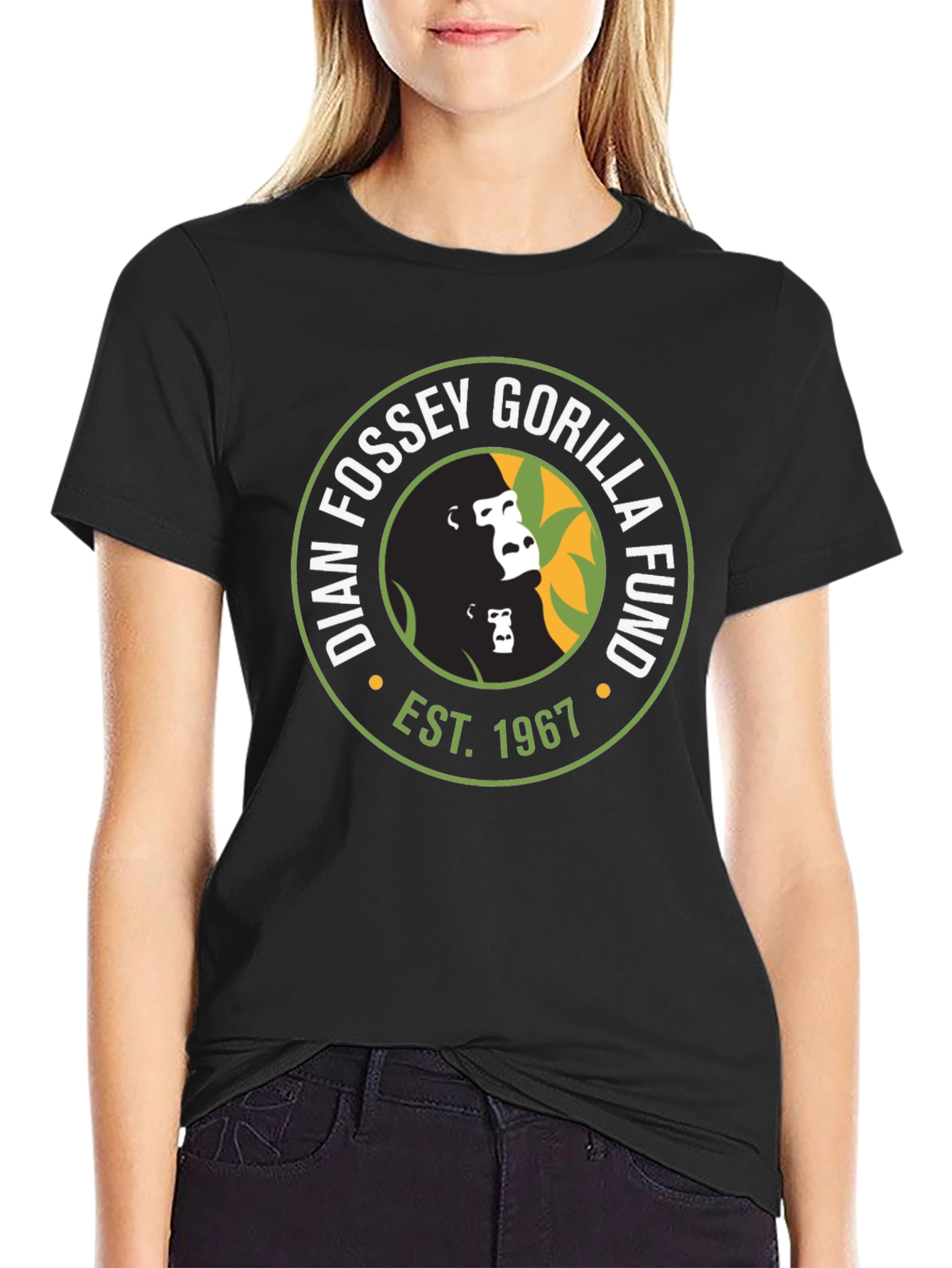Dian Fossey Gorilla Fund T-Shirt - Est. 1967 - Black