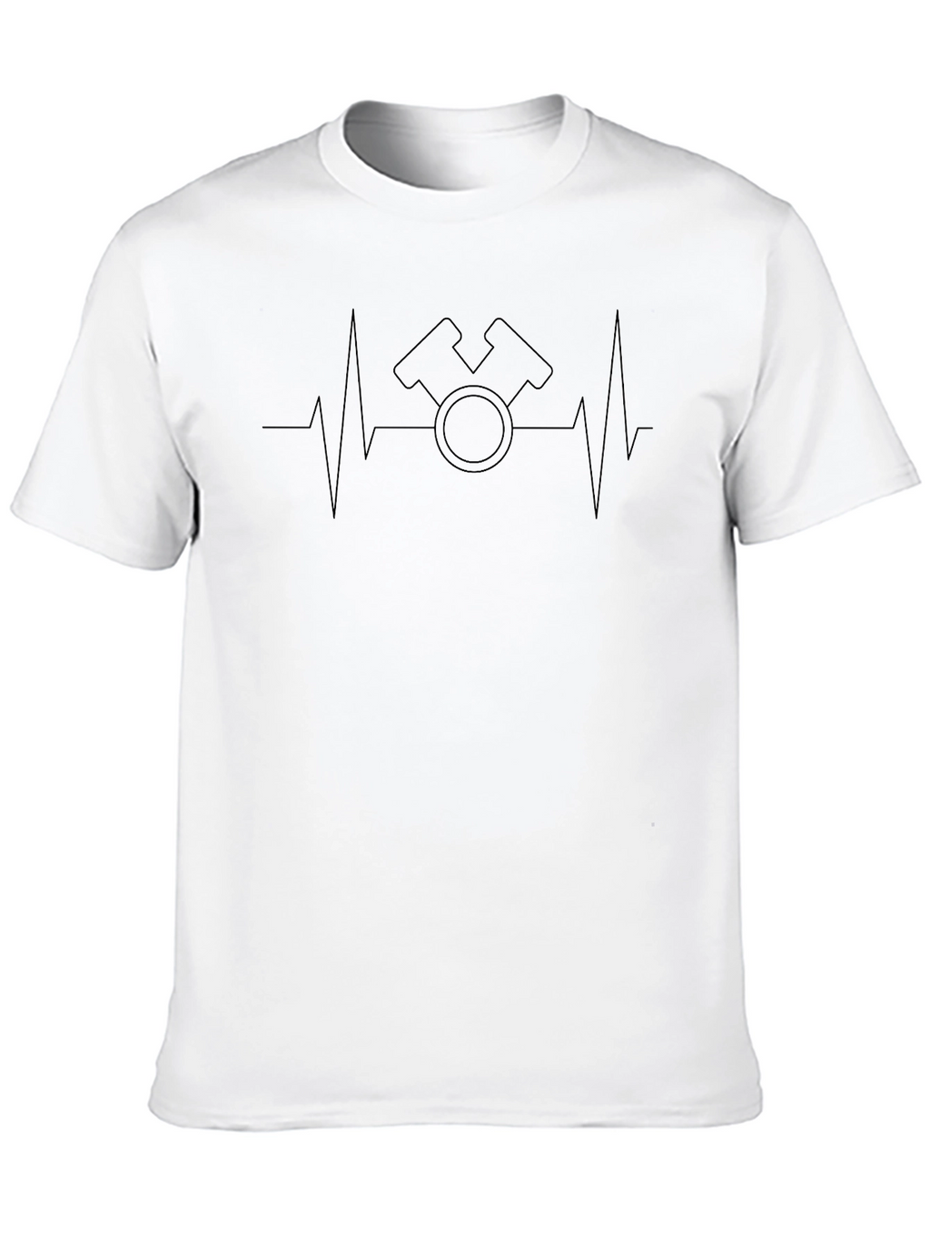 Motor Heartbeat Graphic Tee - Black Cotton
