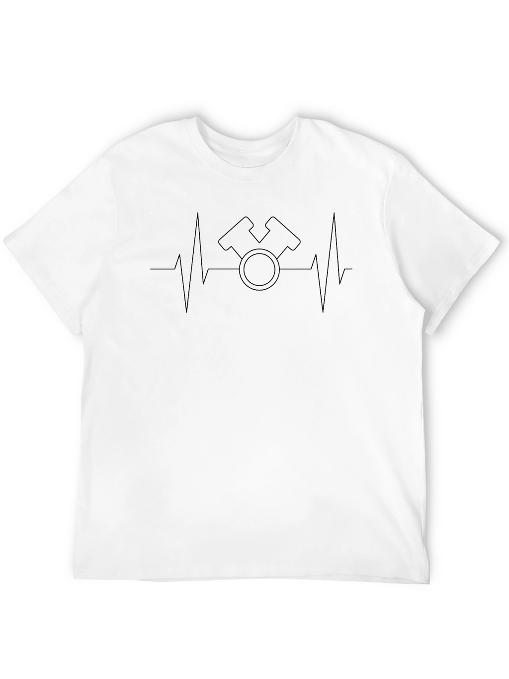 Motor Heartbeat Graphic Tee - Black Cotton