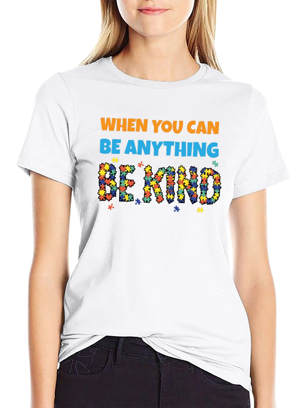 Autism Awareness Puzzle Piece Be Kind T-Shirt