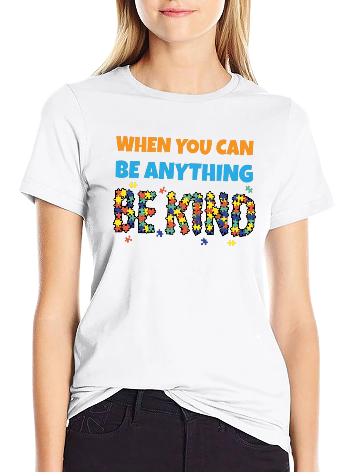 Autism Awareness Puzzle Piece Be Kind T-Shirt