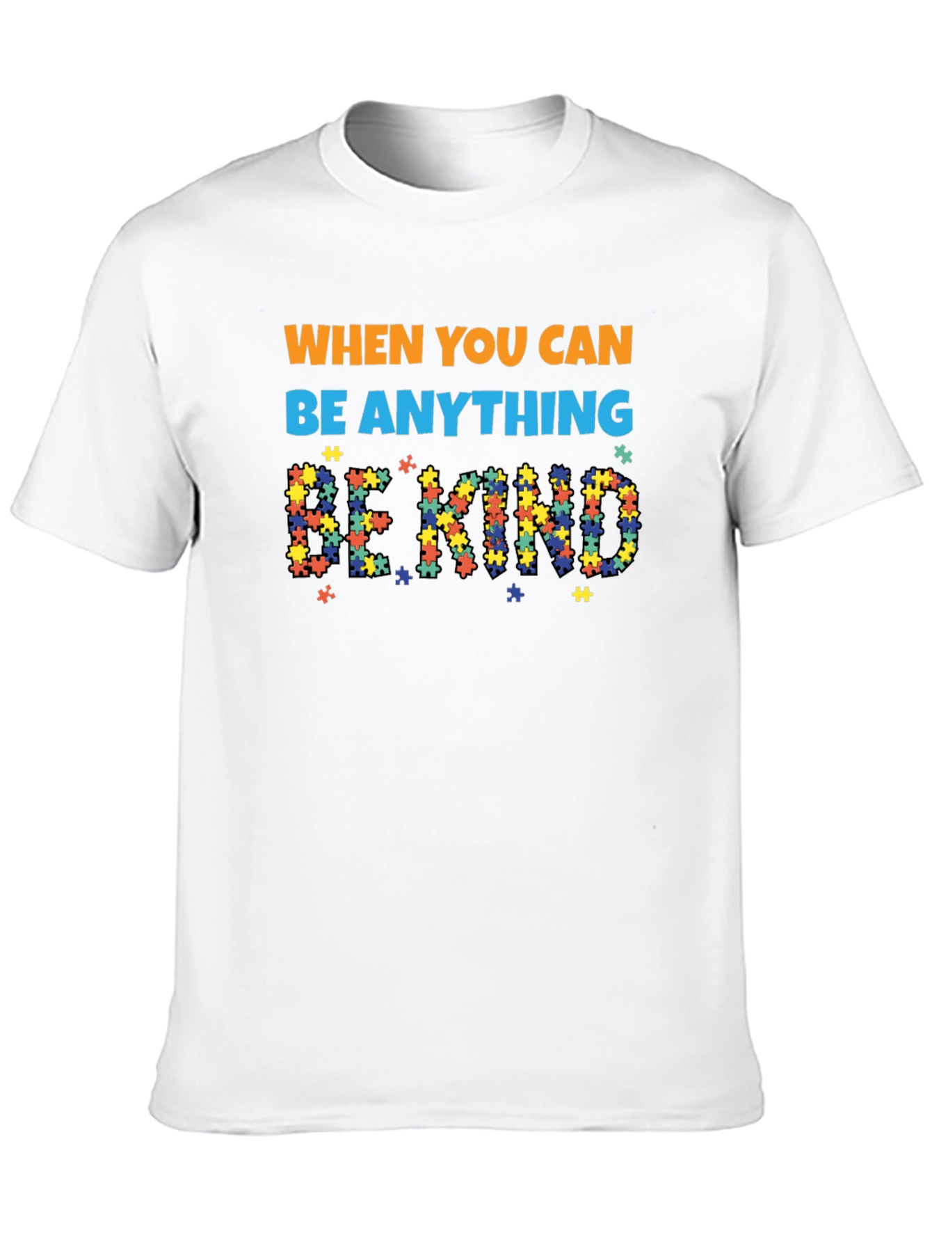 Autism Awareness Puzzle Piece Be Kind T-Shirt