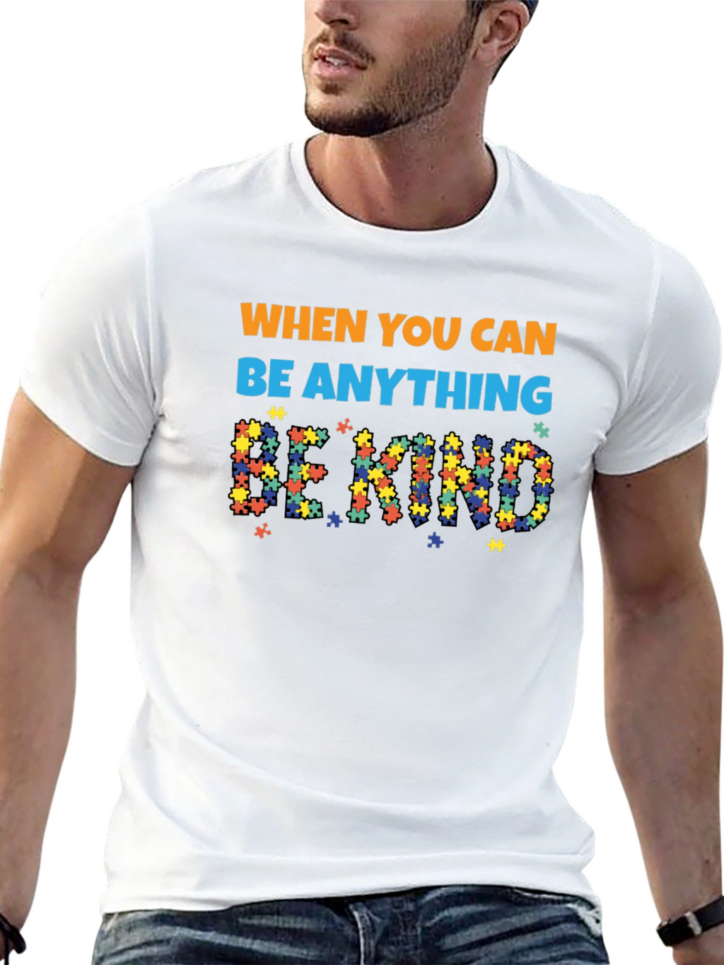 Autism Awareness Puzzle Piece Be Kind T-Shirt