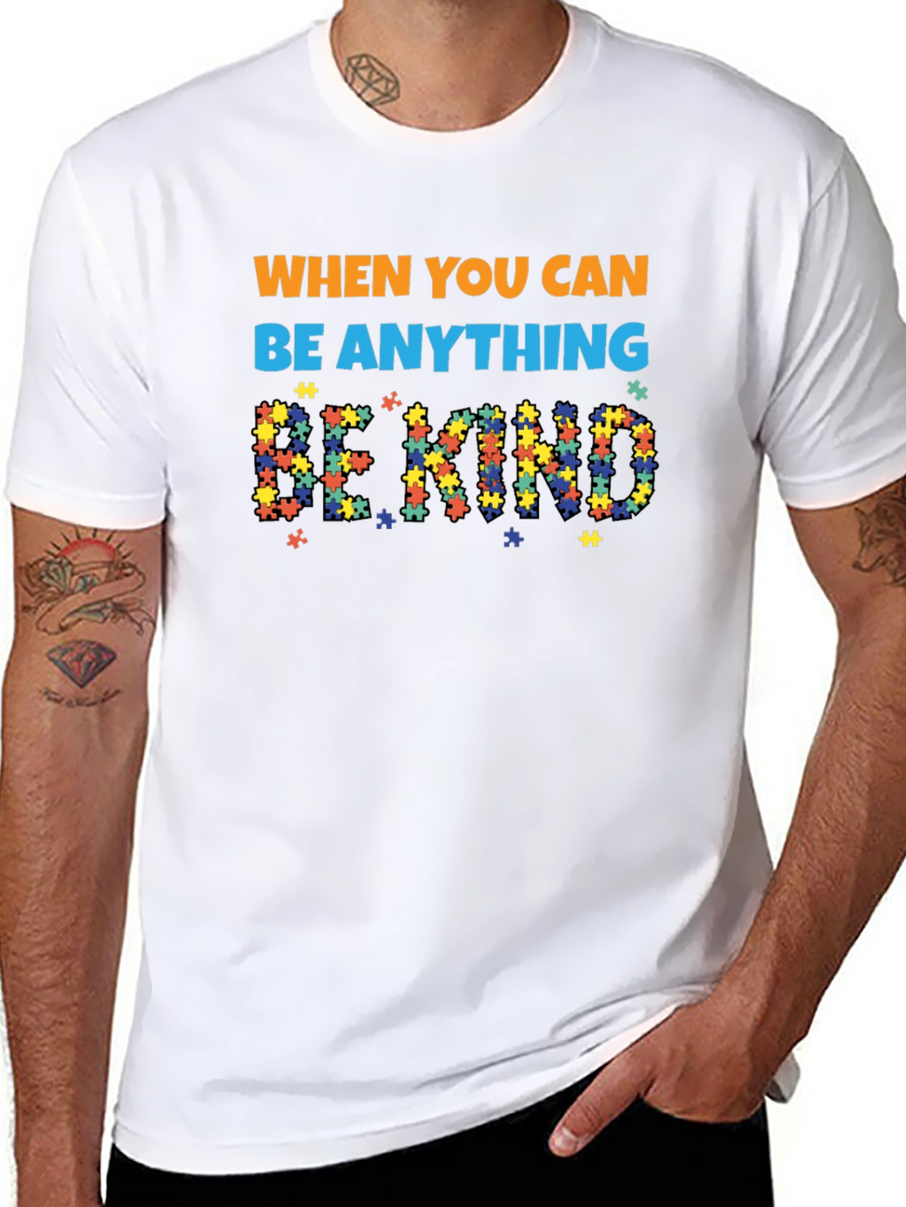 Autism Awareness Puzzle Piece Be Kind T-Shirt