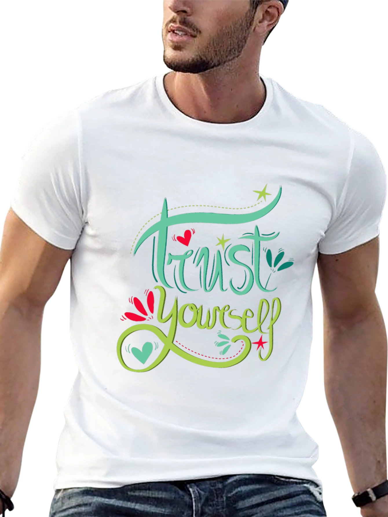 Trust Yourself Graphic Tee - Motivational Black T-Shirt