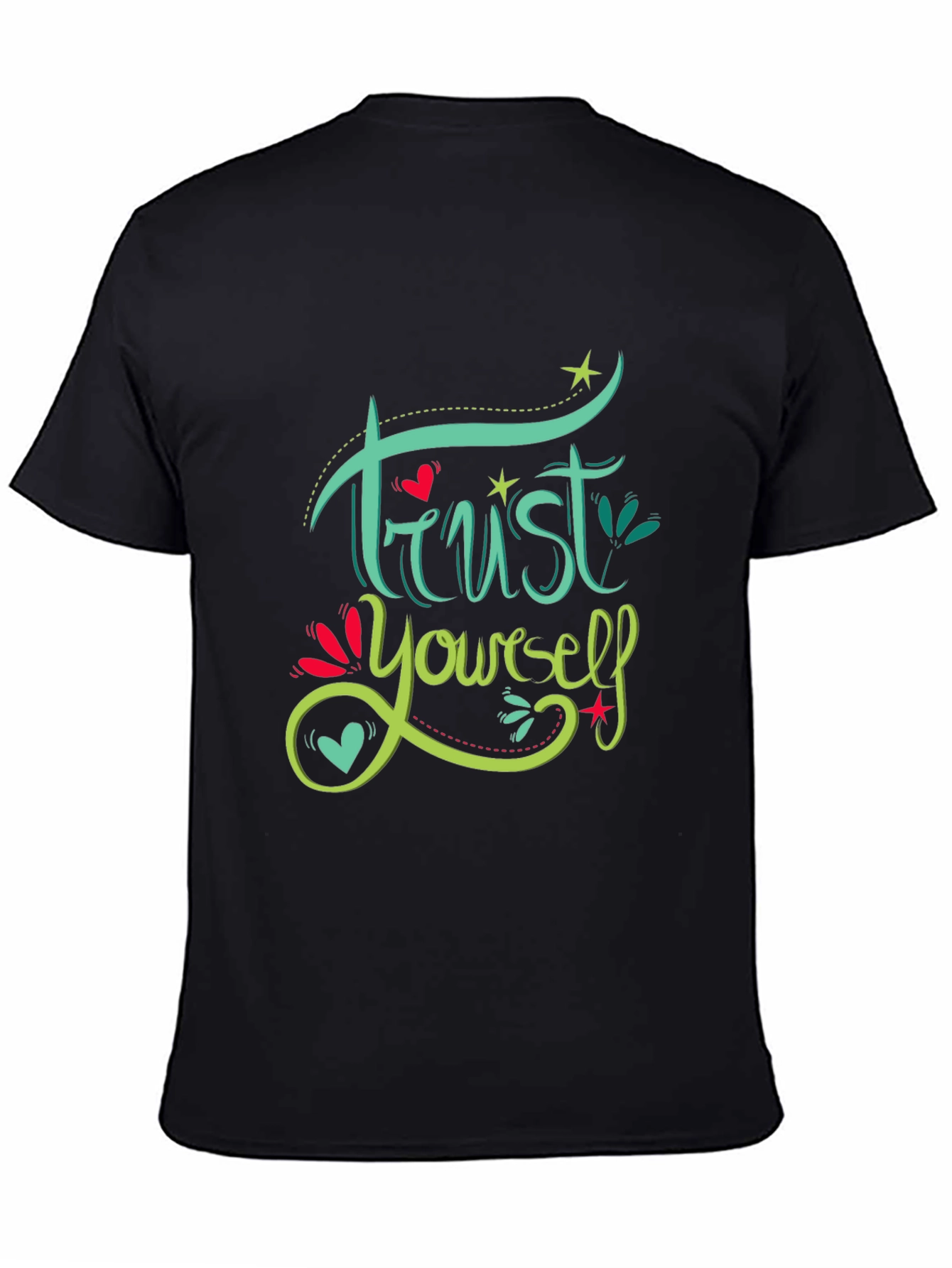 Trust Yourself Graphic Tee - Motivational Black T-Shirt