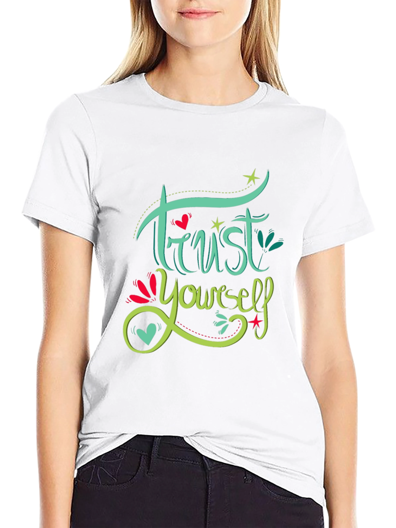 Trust Yourself Graphic Tee - Motivational Black T-Shirt