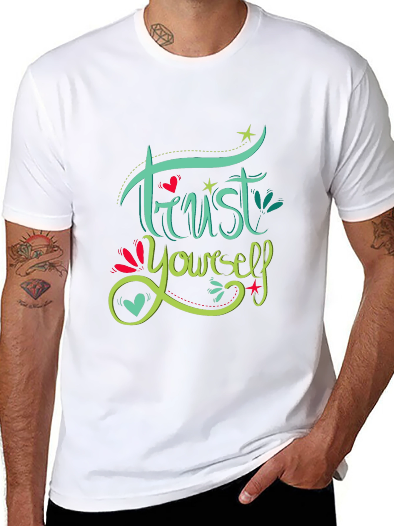 Trust Yourself Graphic Tee - Motivational Black T-Shirt