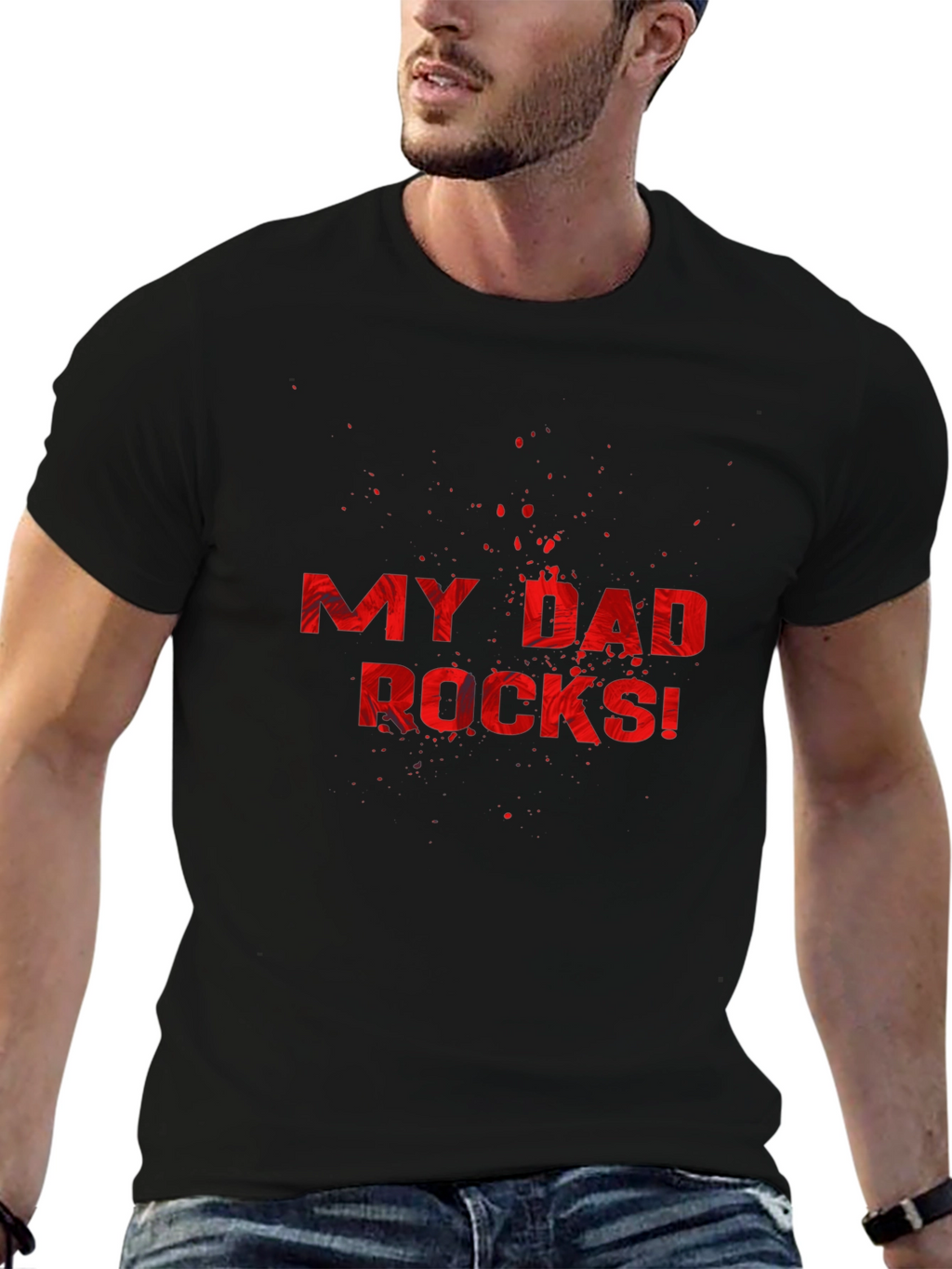 My Dad Rocks! Graphic Tee - Cool Dad Gift