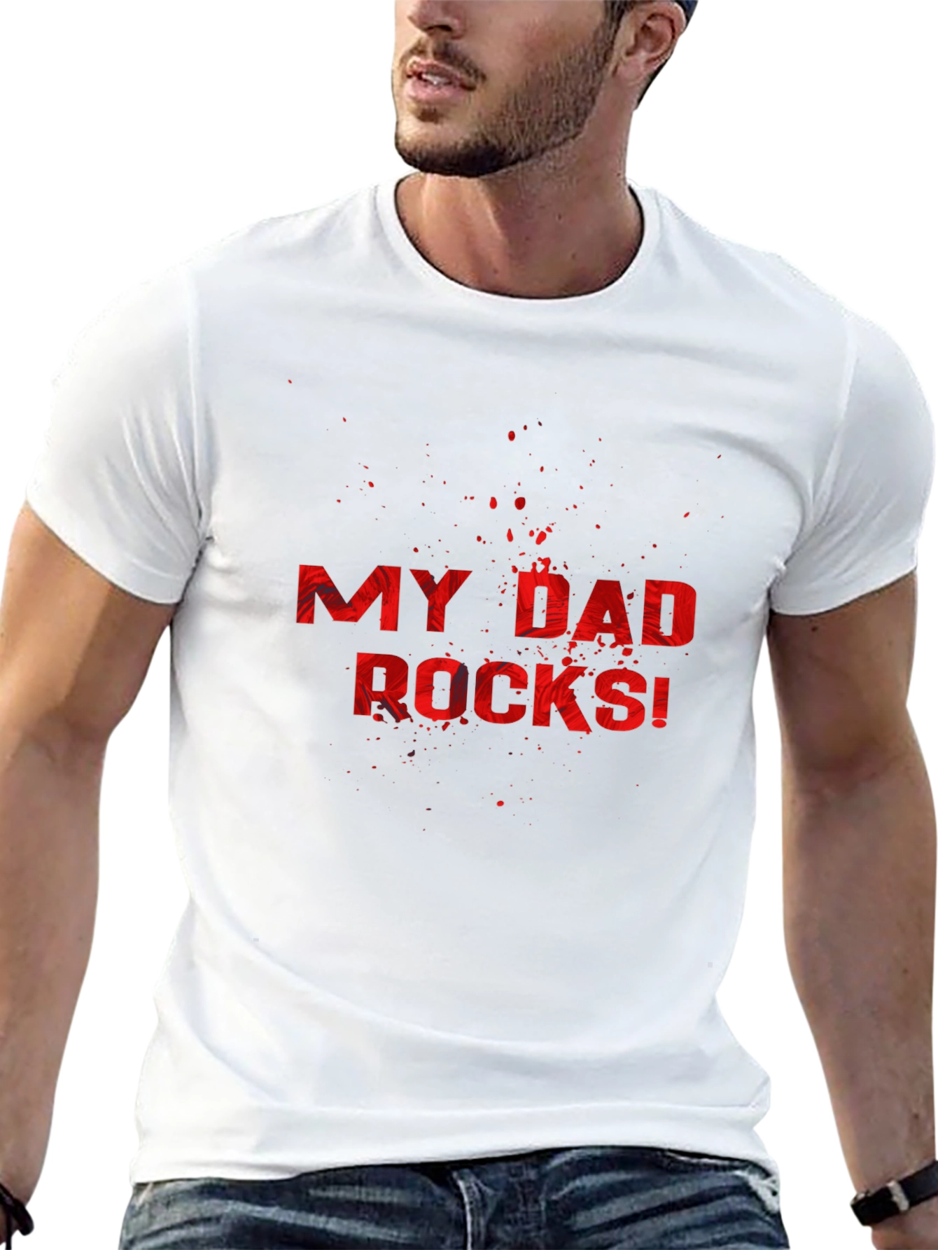 My Dad Rocks! Graphic Tee - Cool Dad Gift