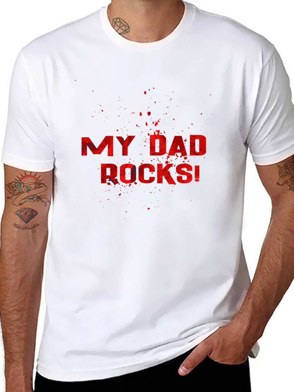 My Dad Rocks! Graphic Tee - Cool Dad Gift