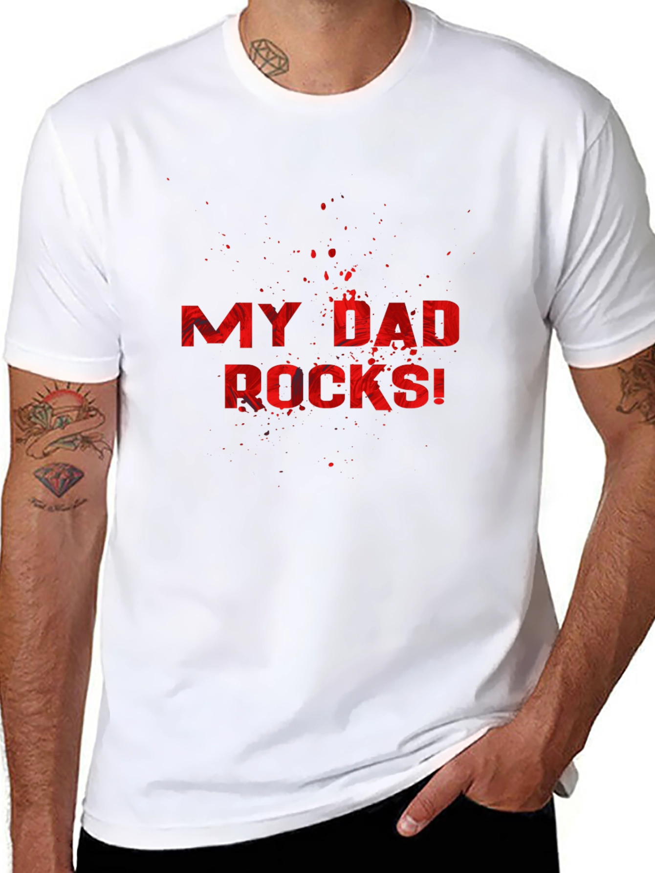 My Dad Rocks! Graphic Tee - Cool Dad Gift