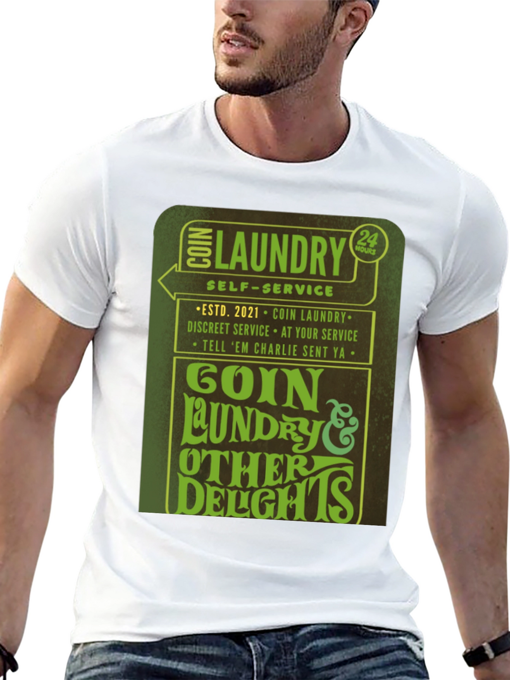 Goin Laundry T-Shirt - 24 Hour Service Novelty Tee