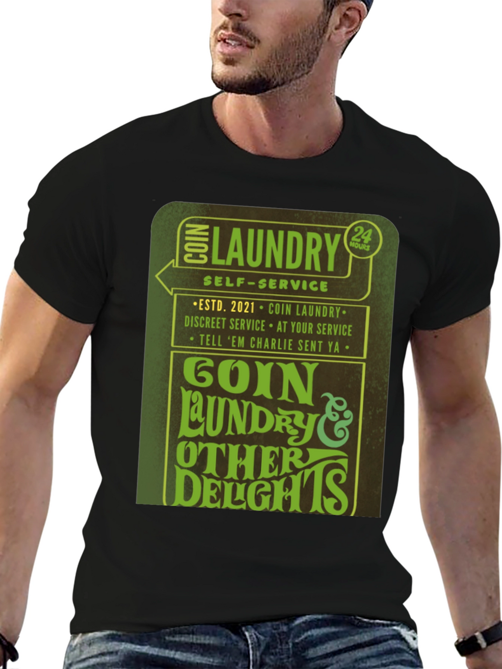 Goin Laundry T-Shirt - 24 Hour Service Novelty Tee