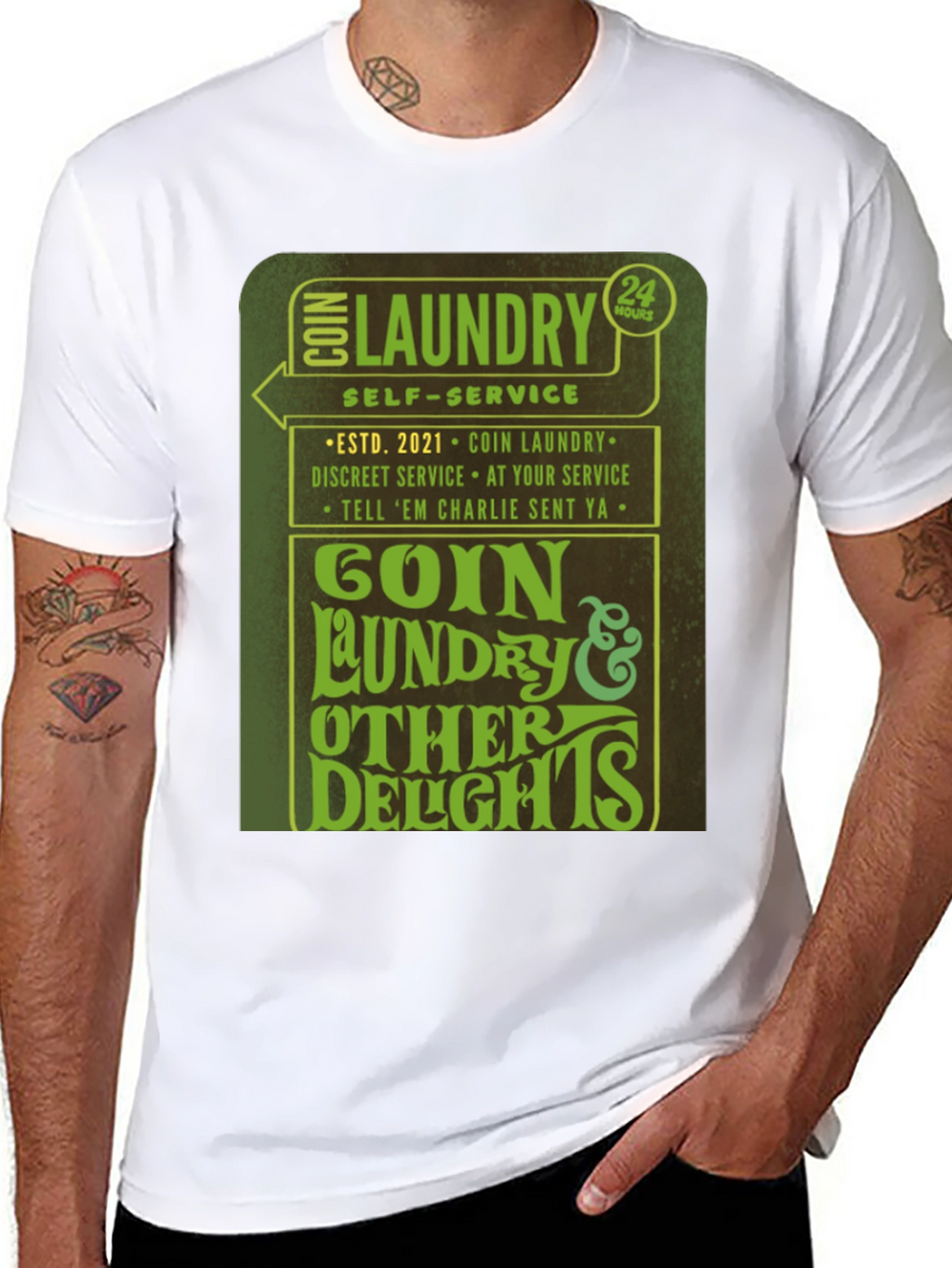Goin Laundry T-Shirt - 24 Hour Service Novelty Tee