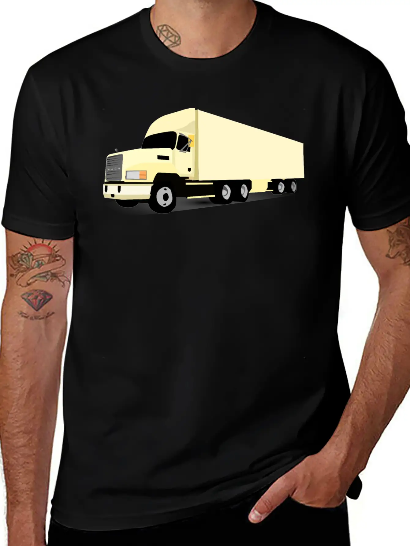 18 Wheeler Truck Breathable Soft Cotton T-Shirt – Timeless Casual Look