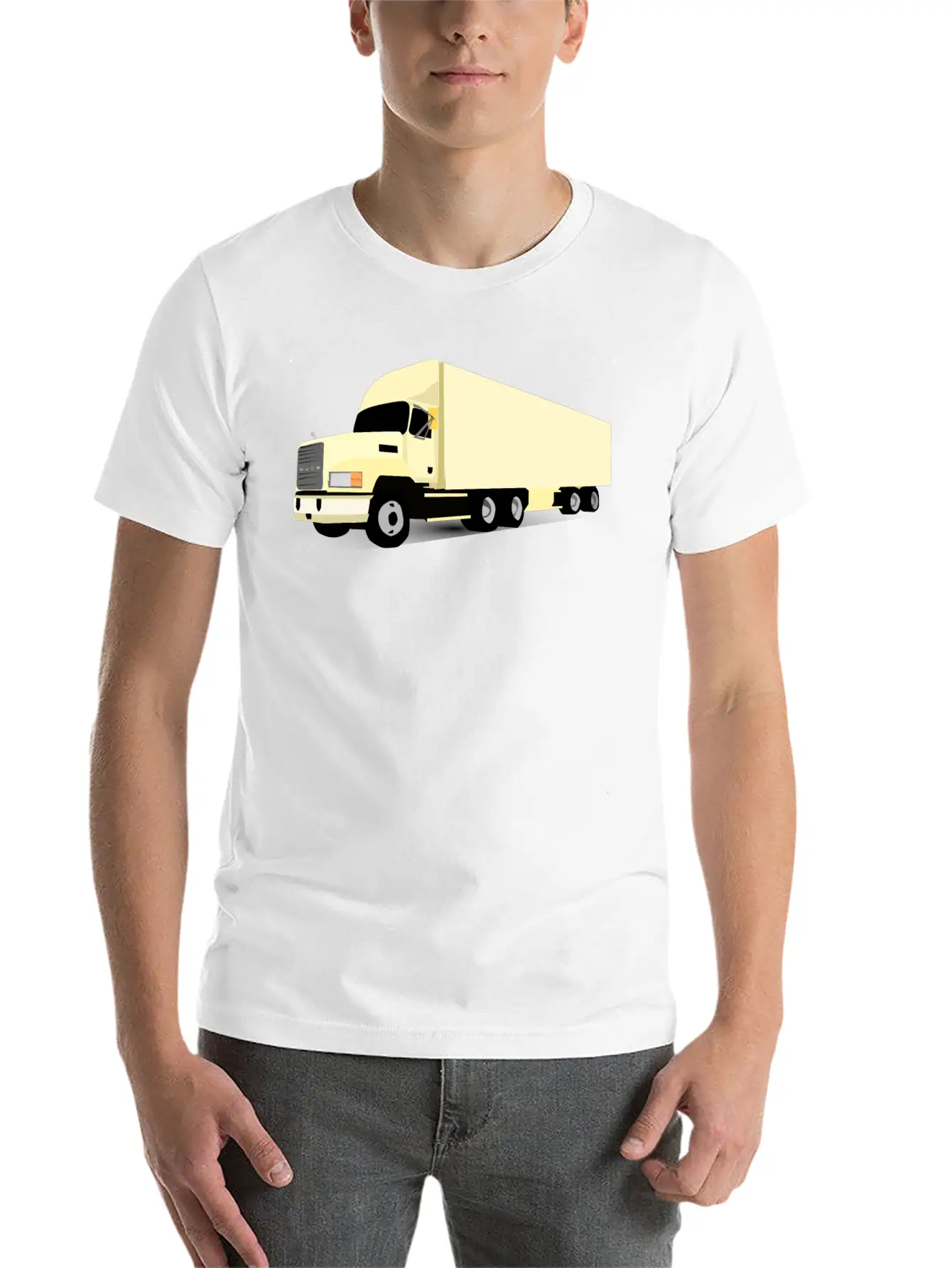 18 Wheeler Truck Breathable Soft Cotton T-Shirt – Timeless Casual Look