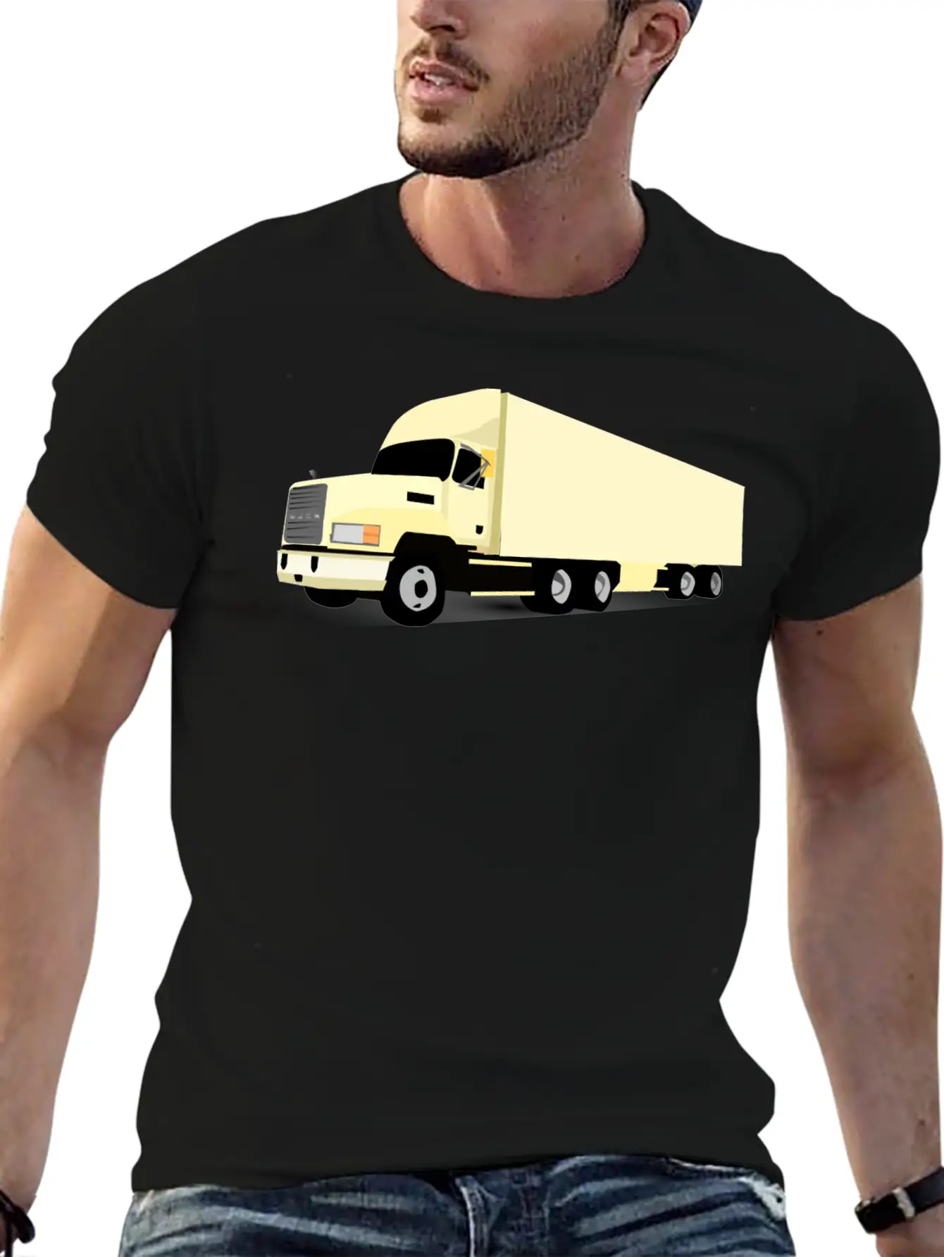 18 Wheeler Truck Breathable Soft Cotton T-Shirt – Timeless Casual Look