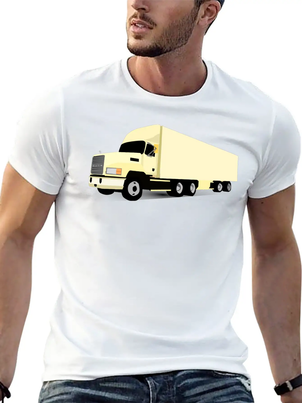 18 Wheeler Truck Breathable Soft Cotton T-Shirt – Timeless Casual Look