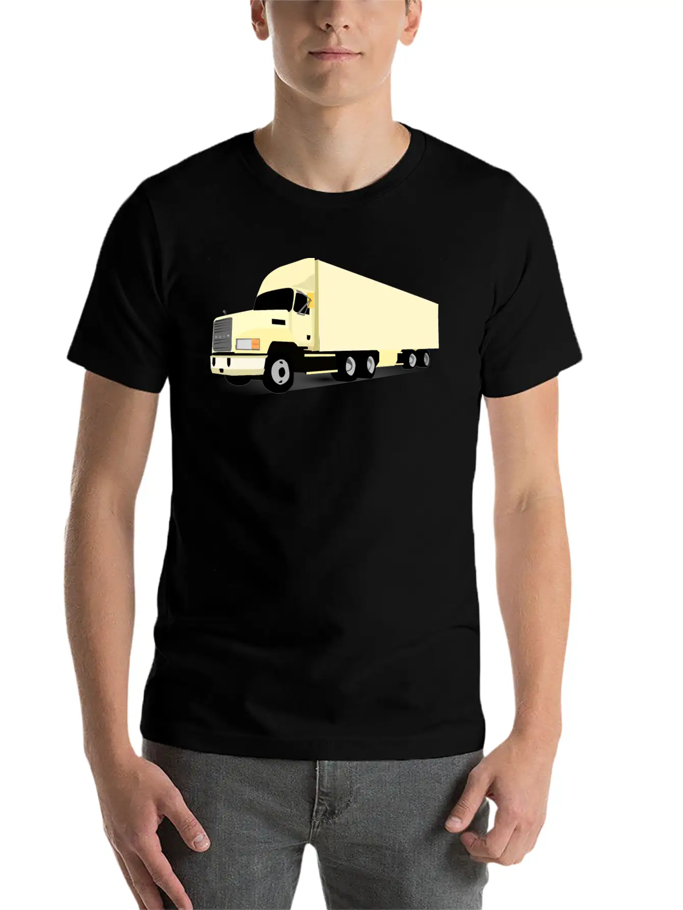 18 Wheeler Truck Breathable Soft Cotton T-Shirt – Timeless Casual Look